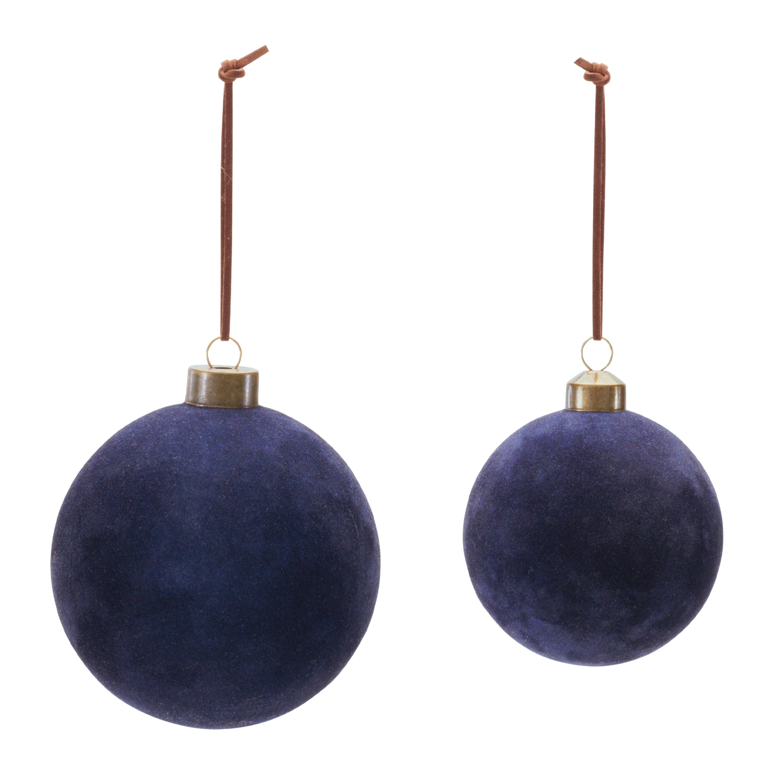 Velvet Glass Ball Ornament, Set of 12