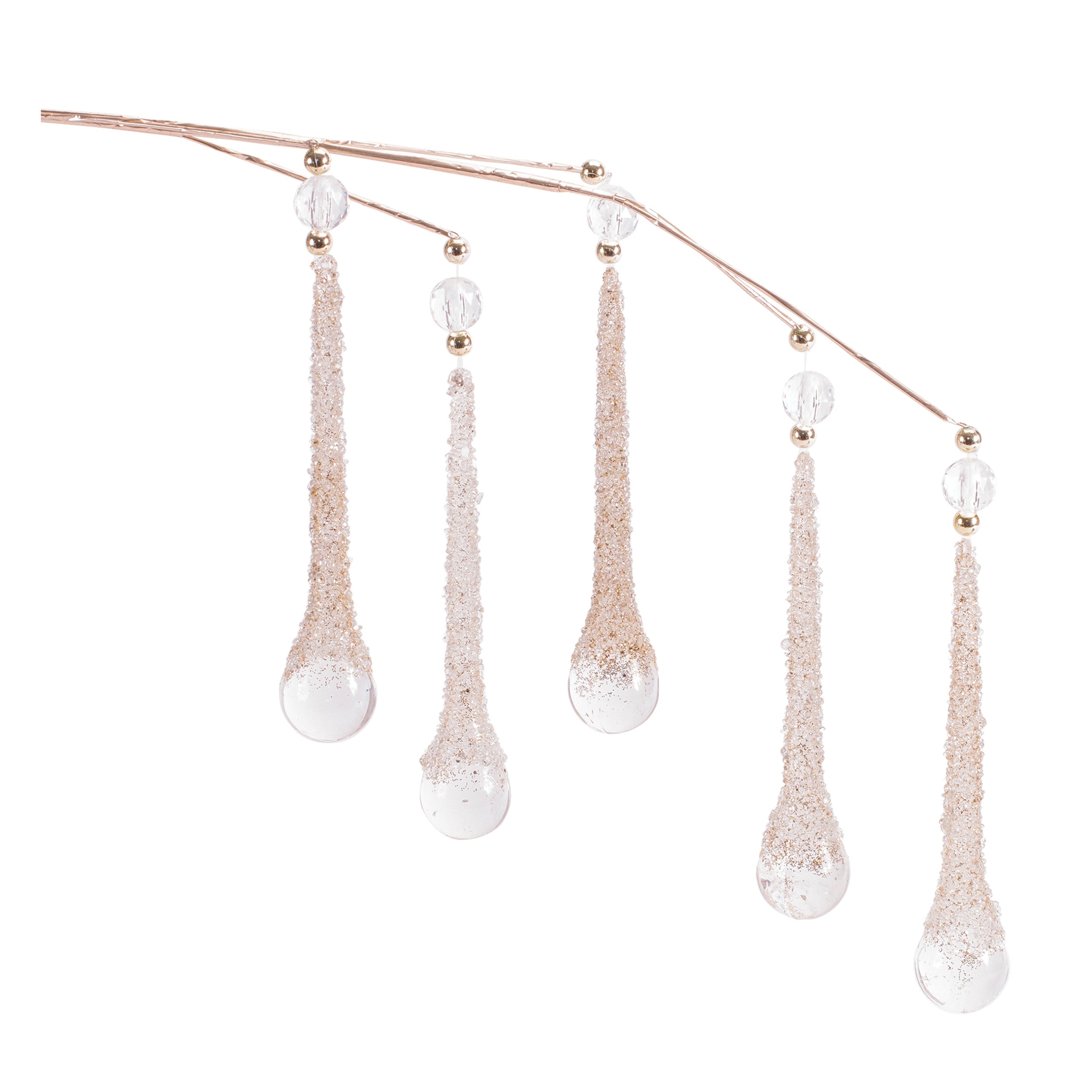 Beaded Teardrop Icicle Drop Spray, Set of 2