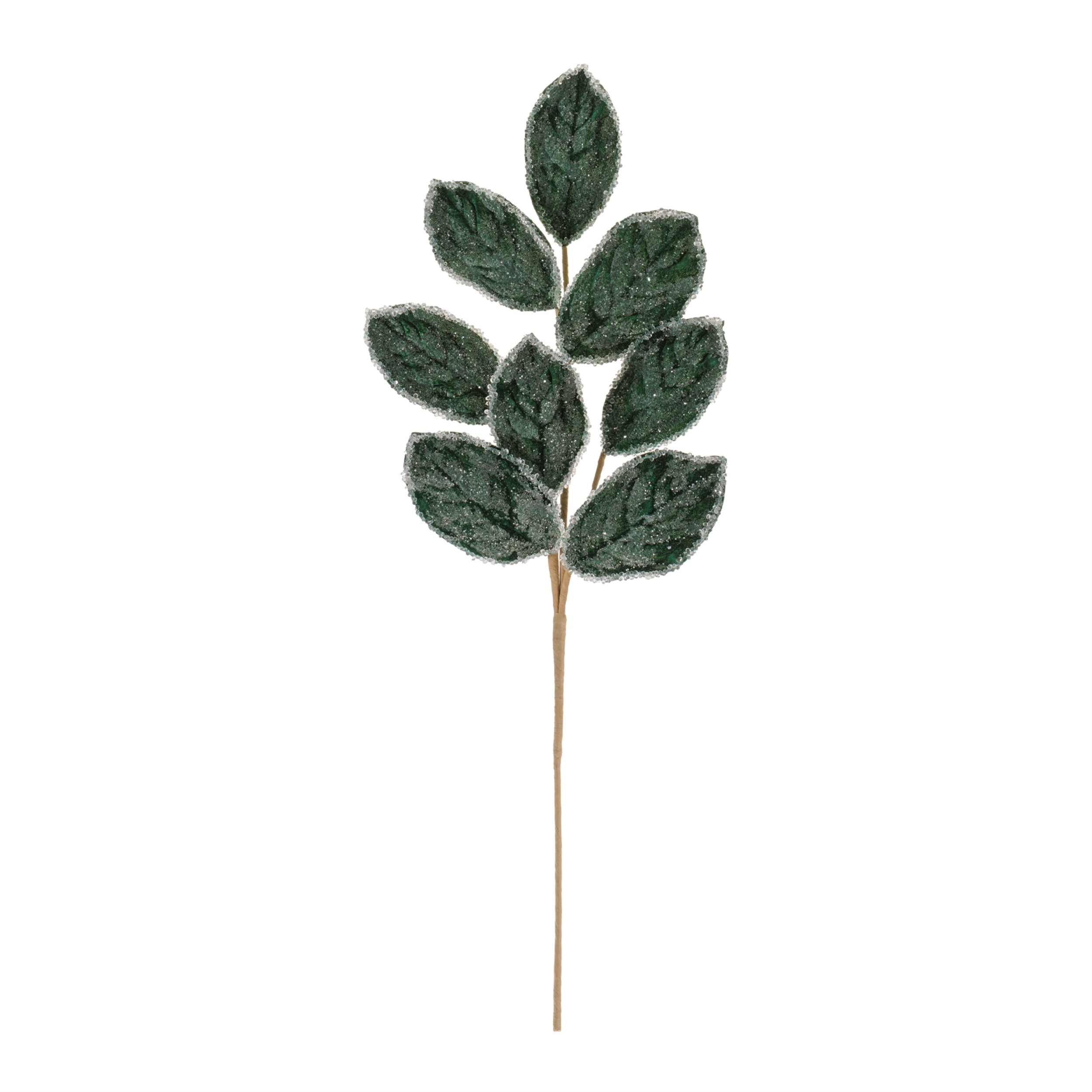 Beaded Magnolia Leaf Spray, Set of 4