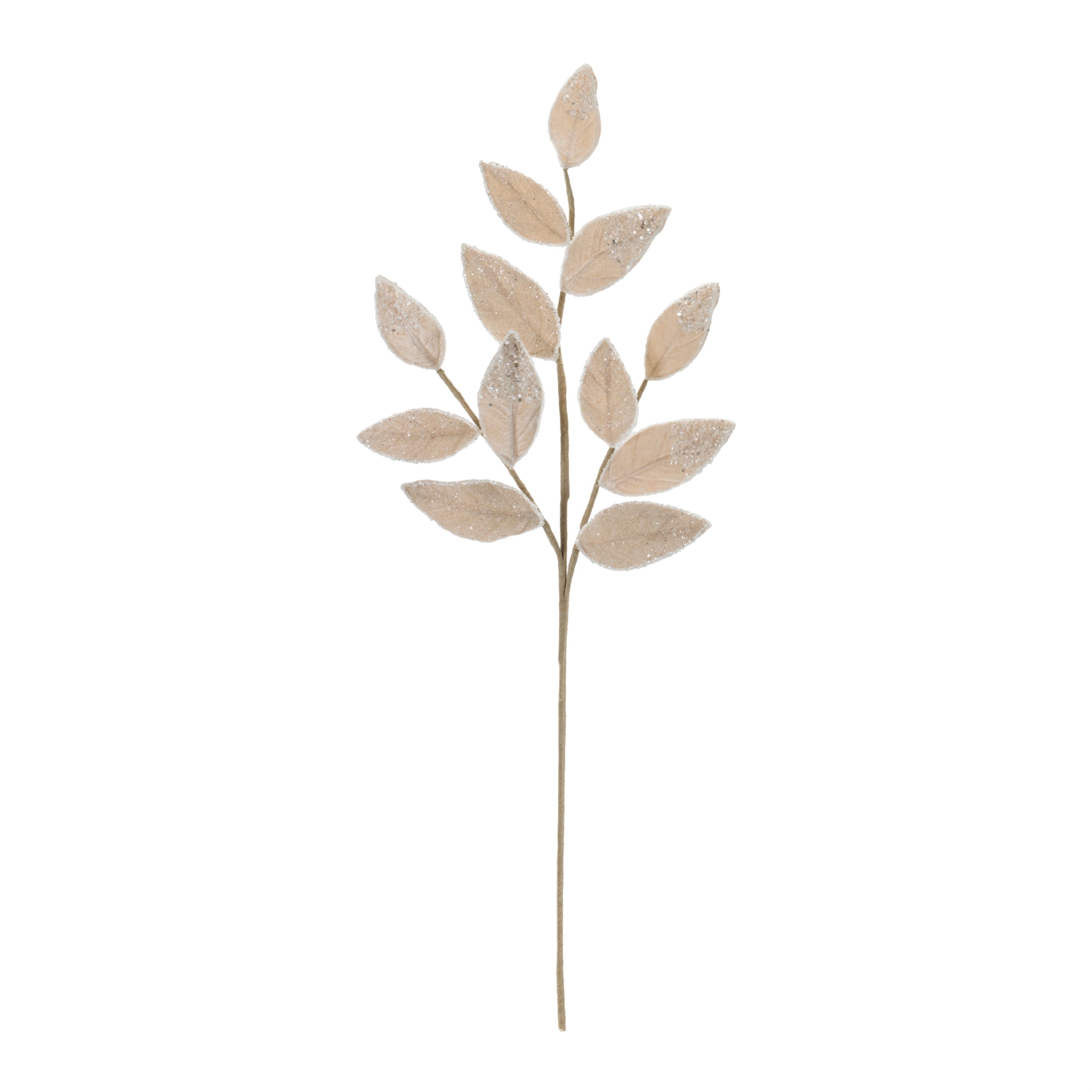Beaded Leaf Spray in Cream, Set of 2