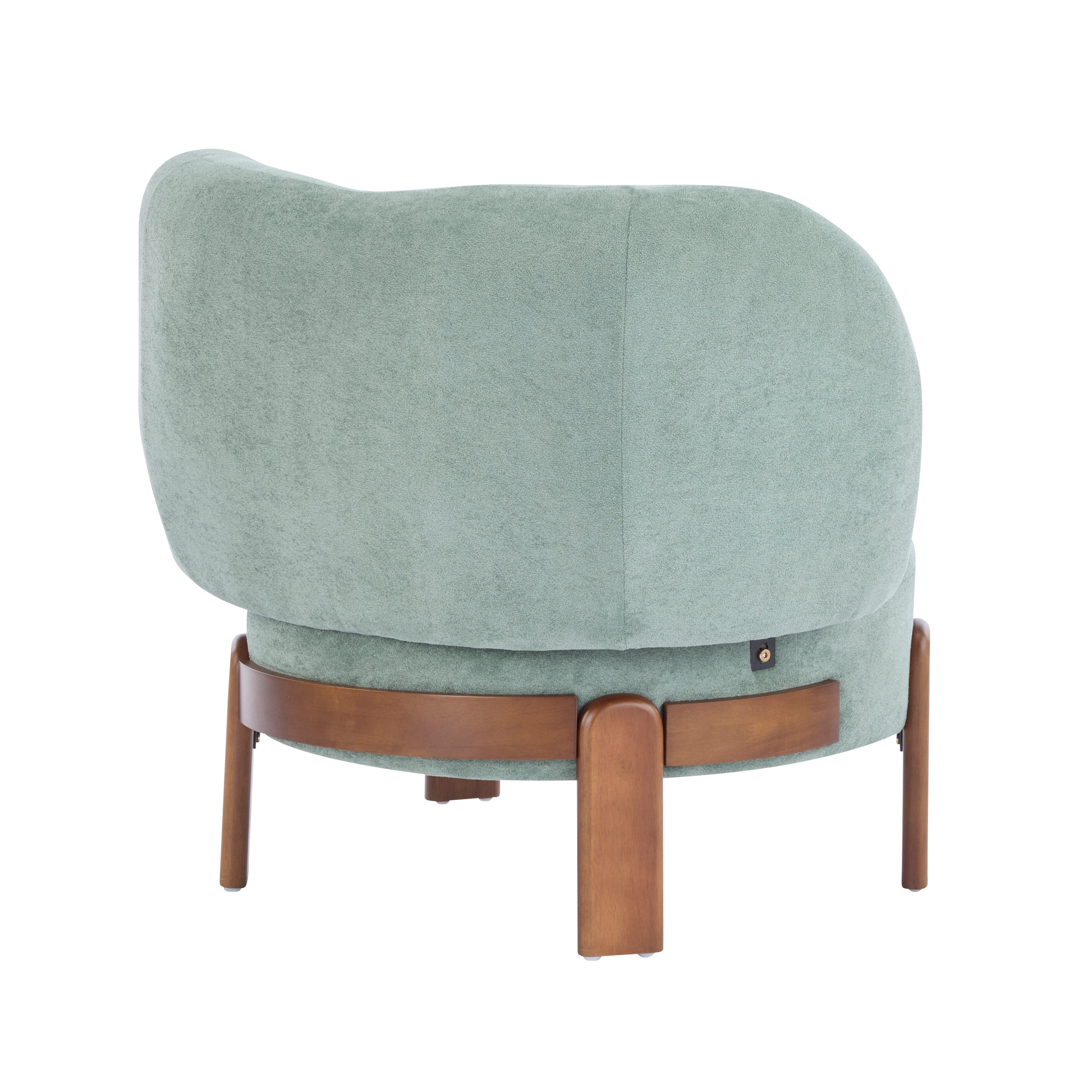 Modern Cozy Wingback Accent Arm Chair with Wooden Feet