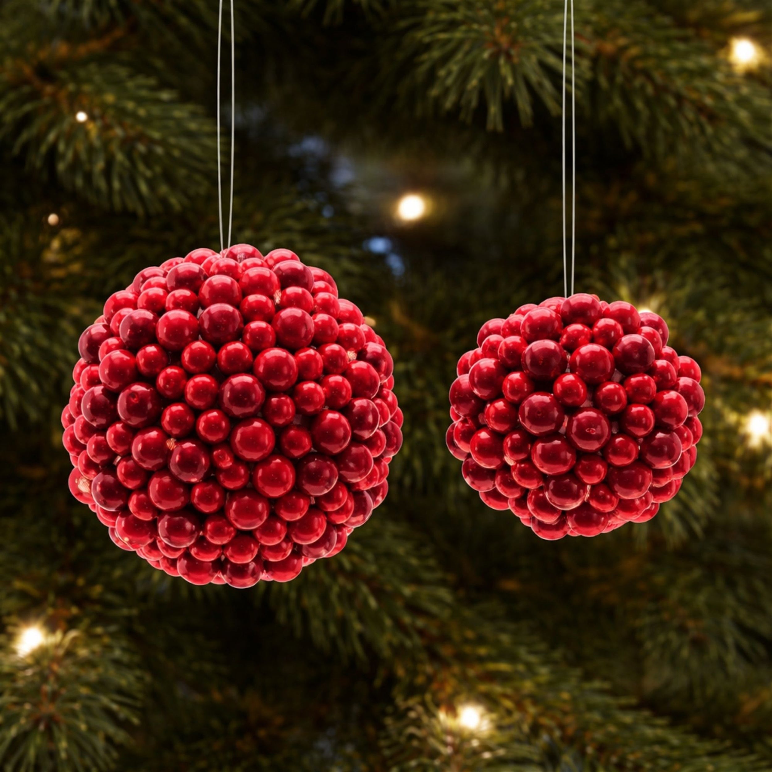 Foam Ball Ornaments, Set of 2
