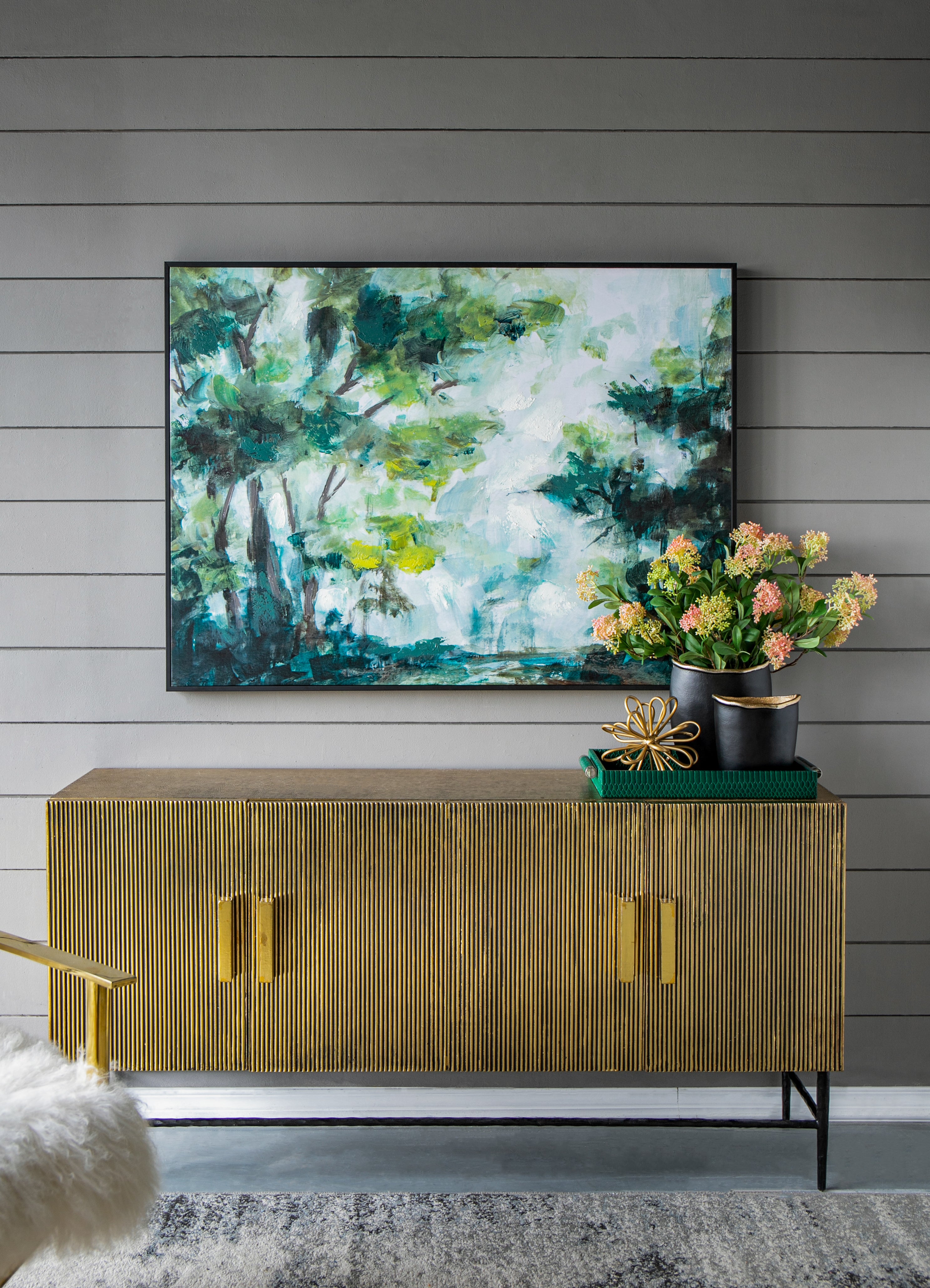 Multicolored Forest Landscape Wall Art