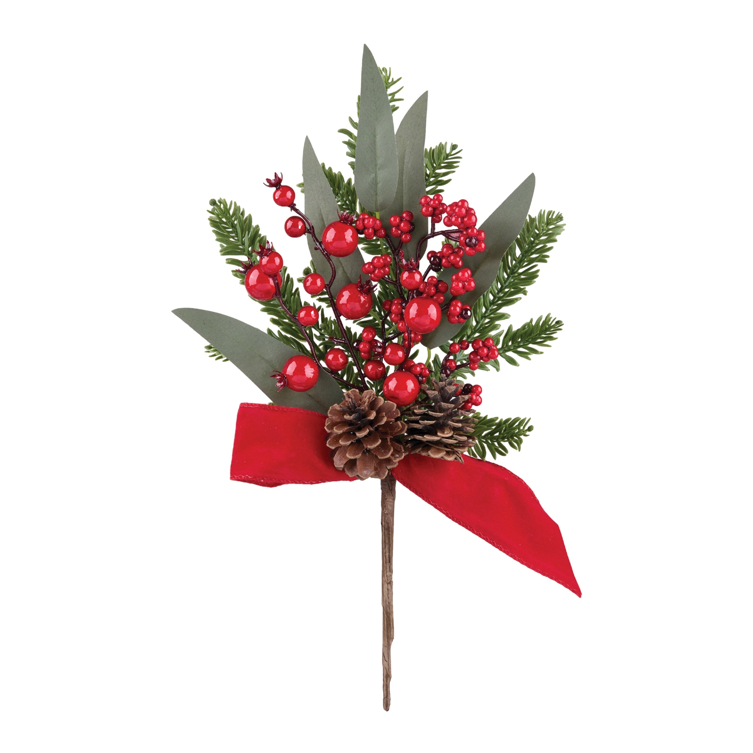 Fresh Touch Pine Berry Cone Spray, Set of 2