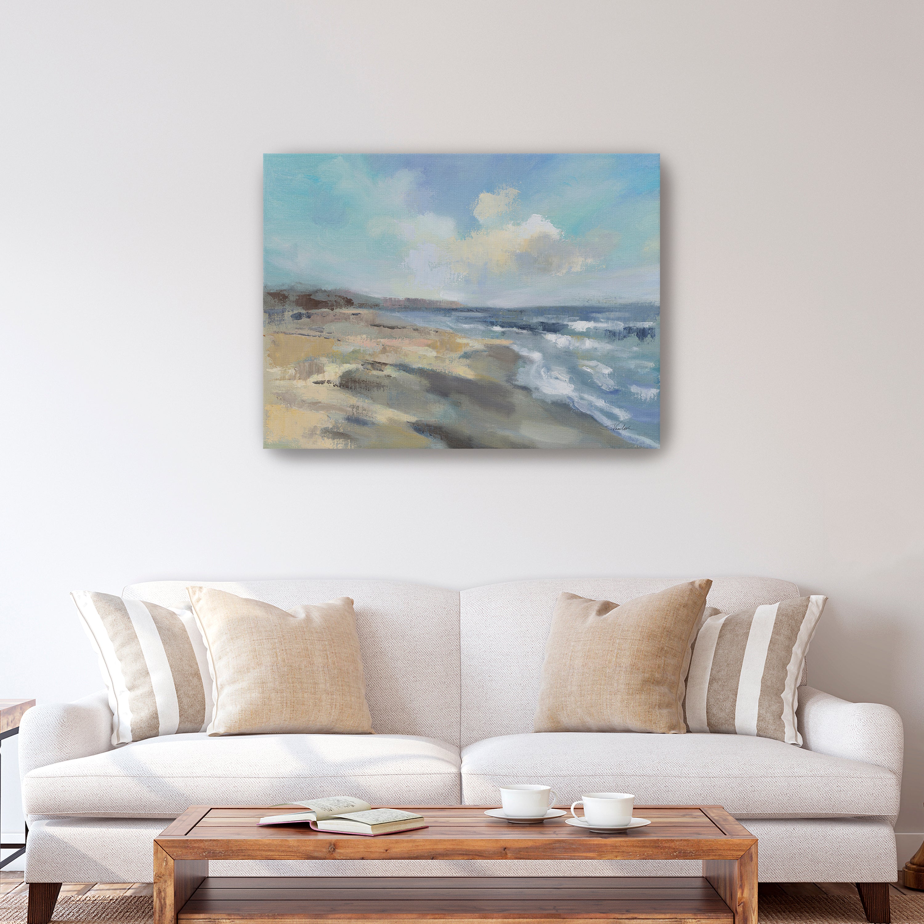 Morning Beach Canvas Giclee