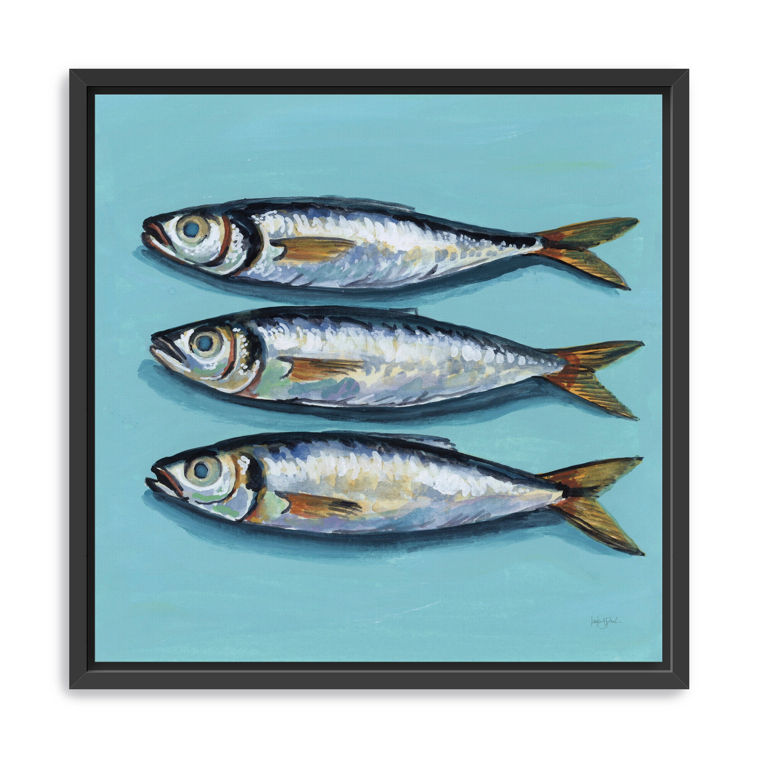 Three Little Fishies Canvas Giclee
