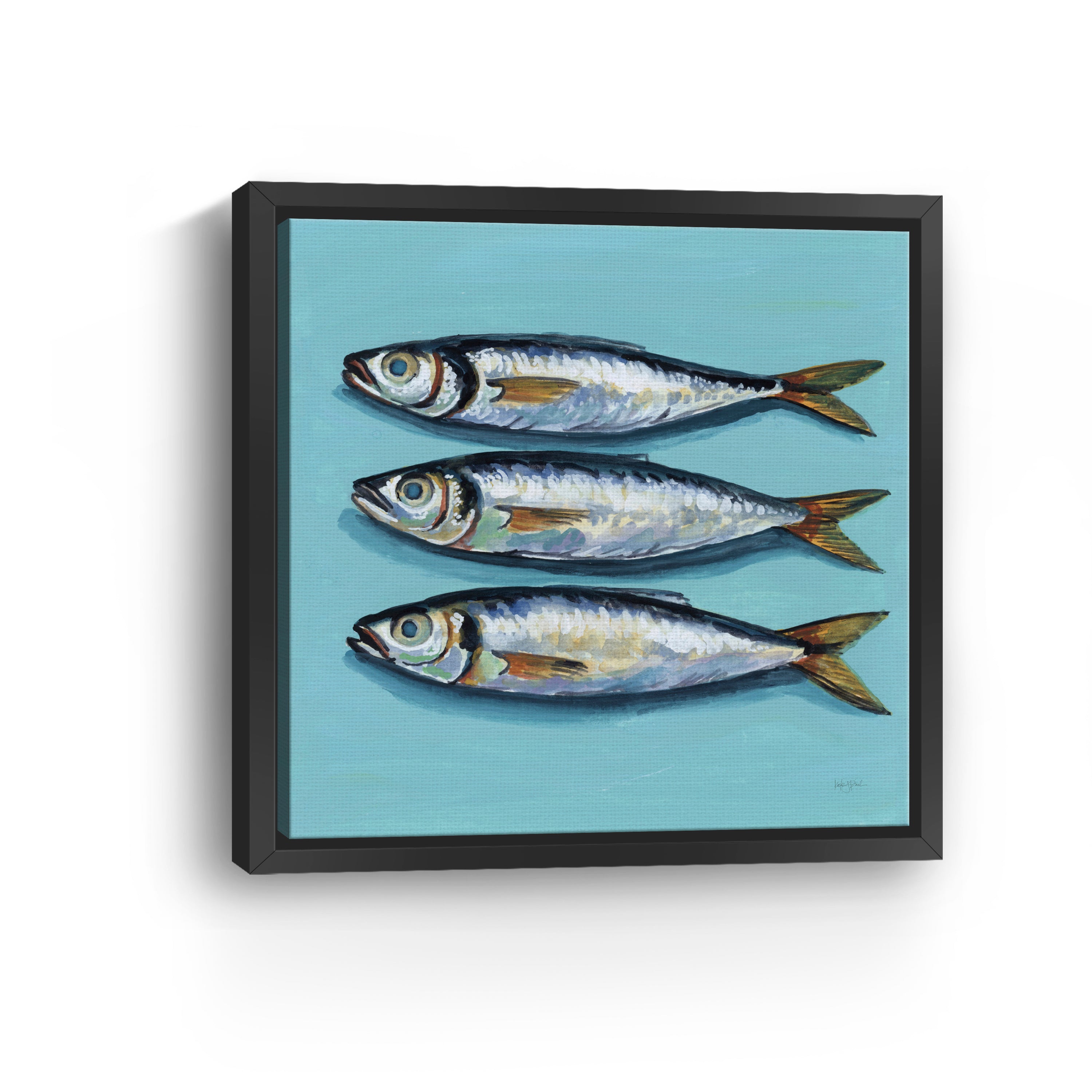 Three Little Fishies Canvas Giclee