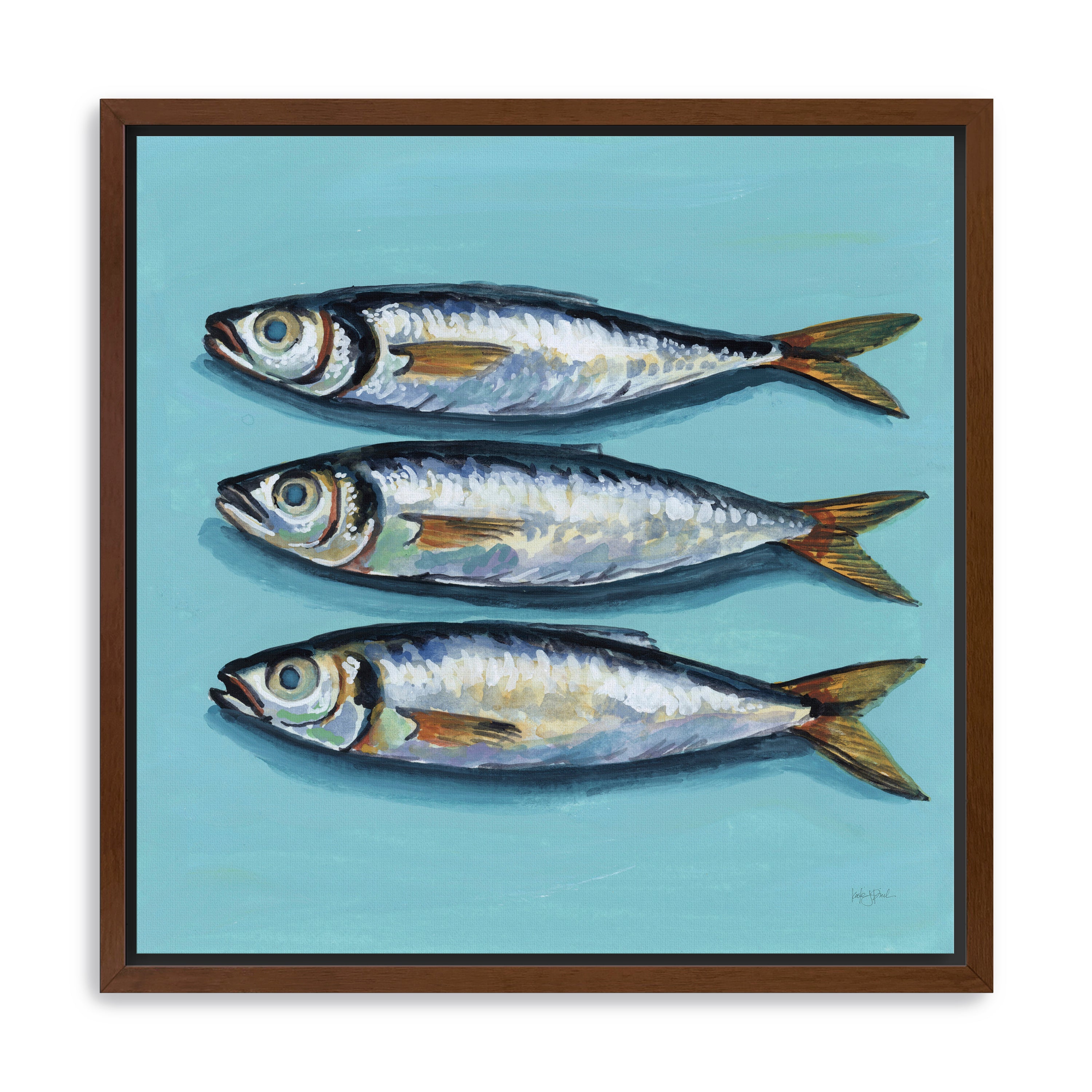 Three Little Fishies Canvas Giclee
