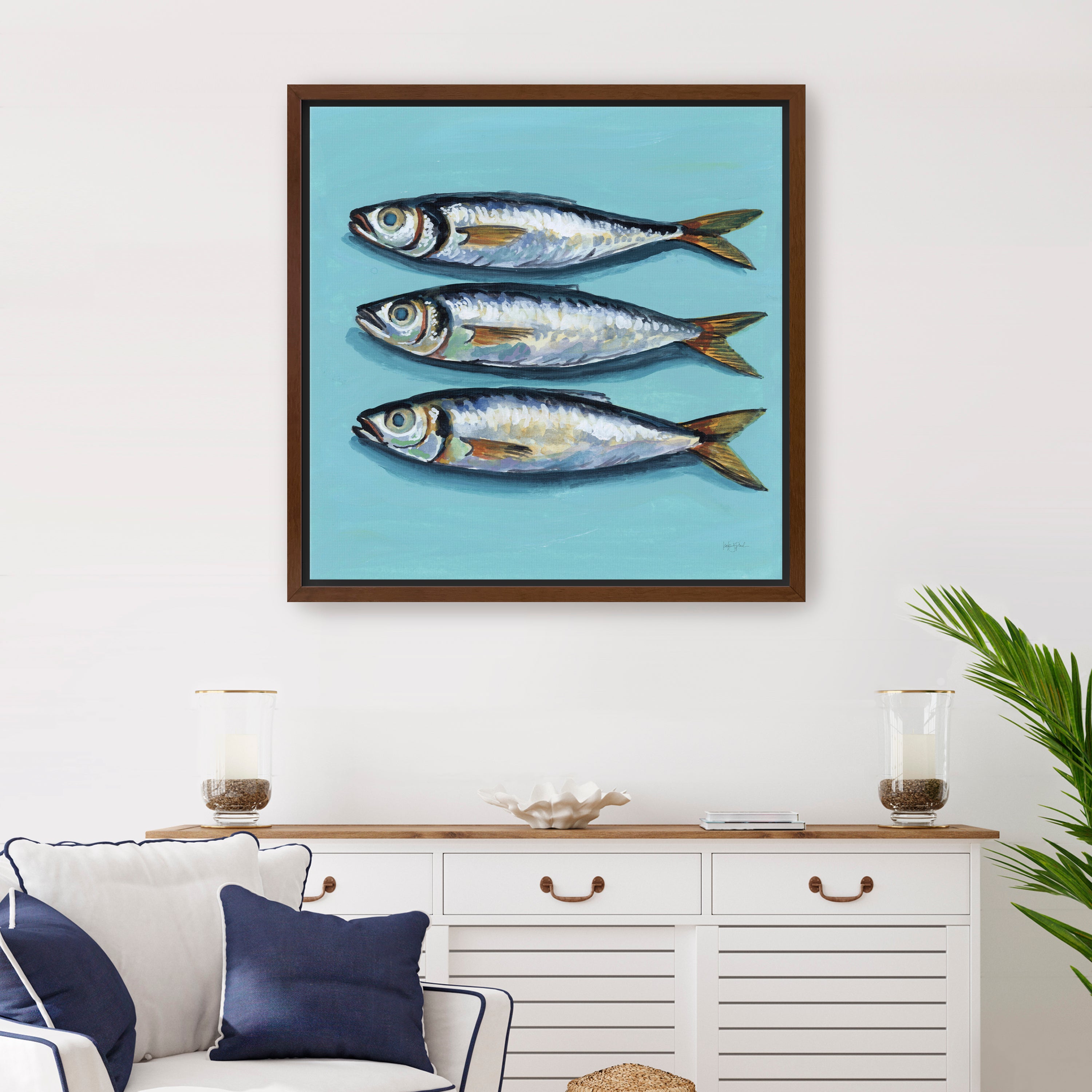 Three Little Fishies Canvas Giclee