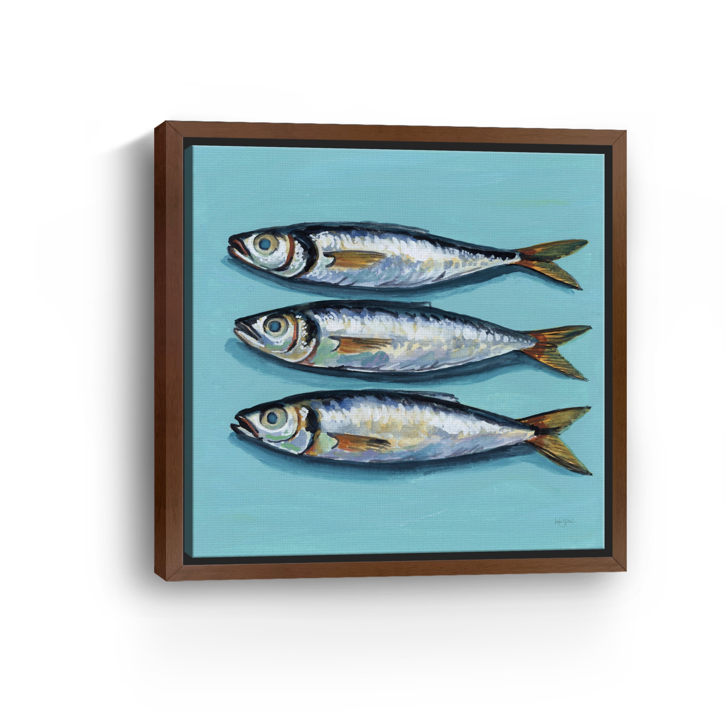 Three Little Fishies Canvas Giclee