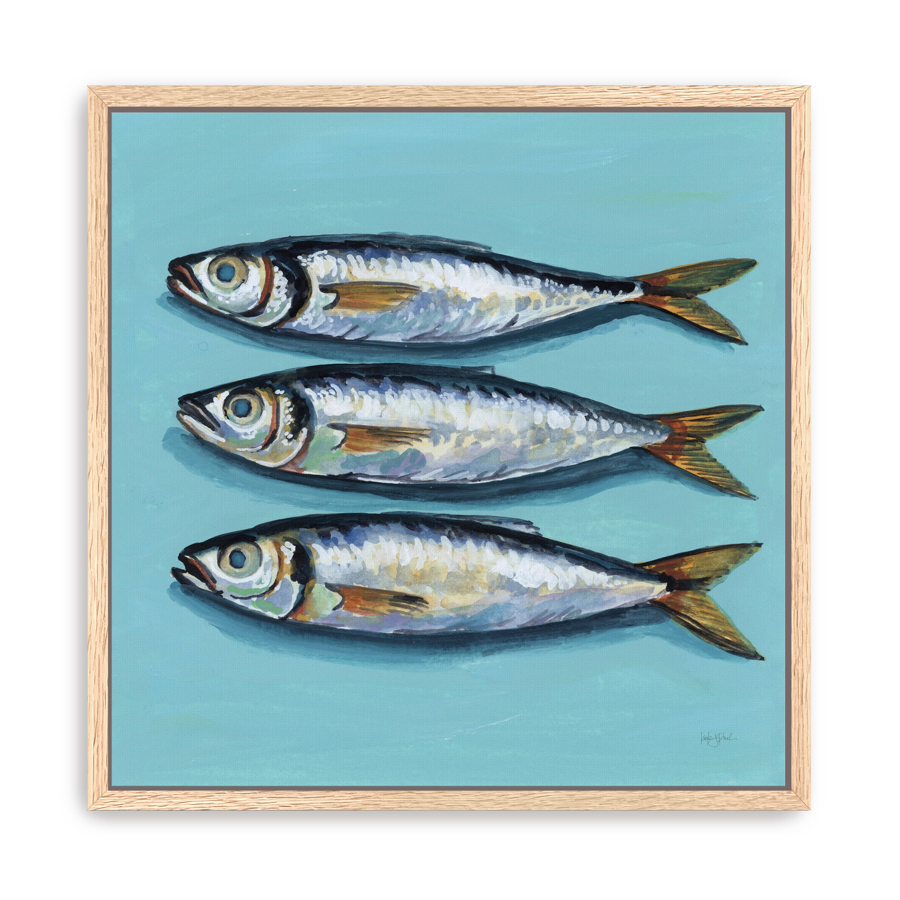 Three Little Fishies Canvas Giclee