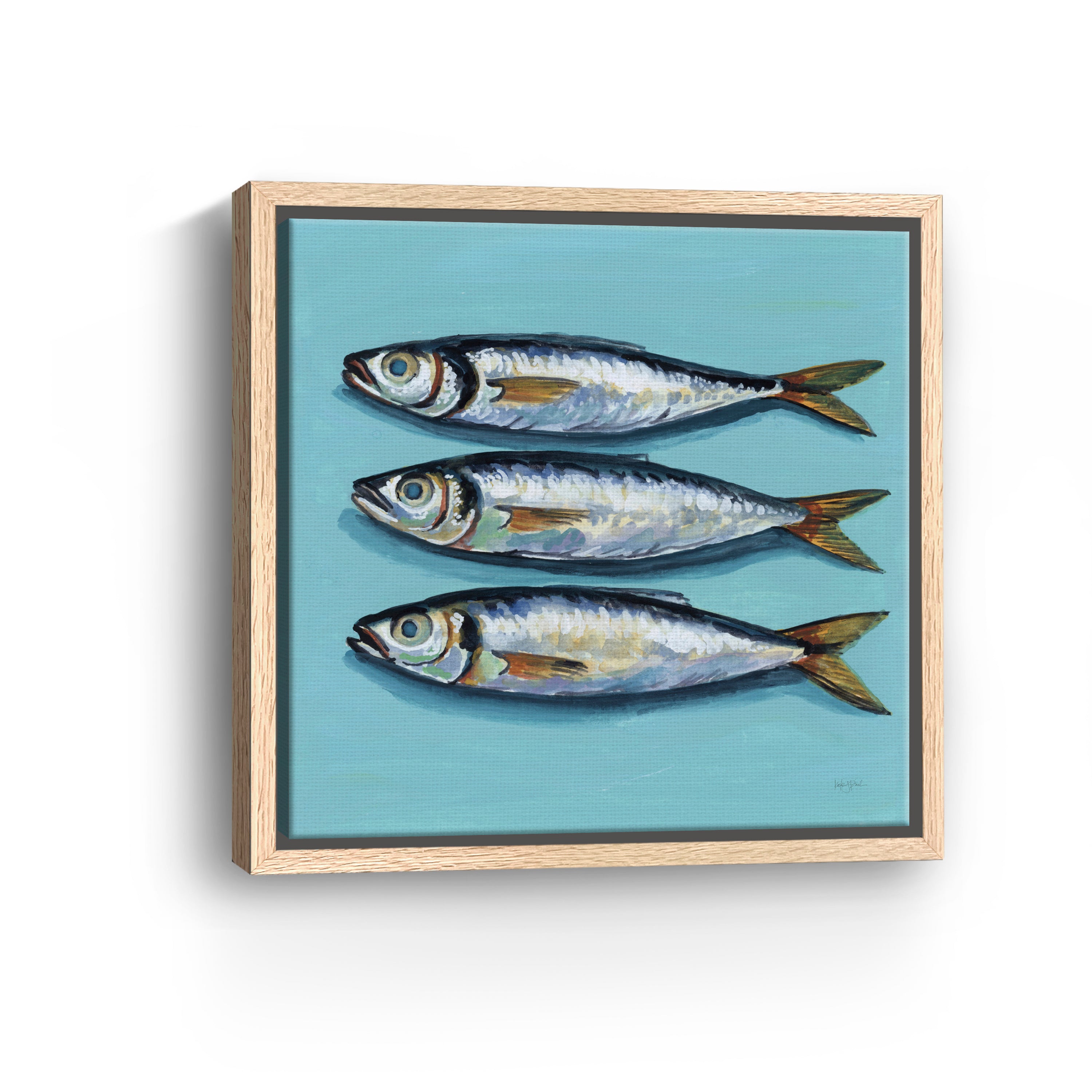 Three Little Fishies Canvas Giclee