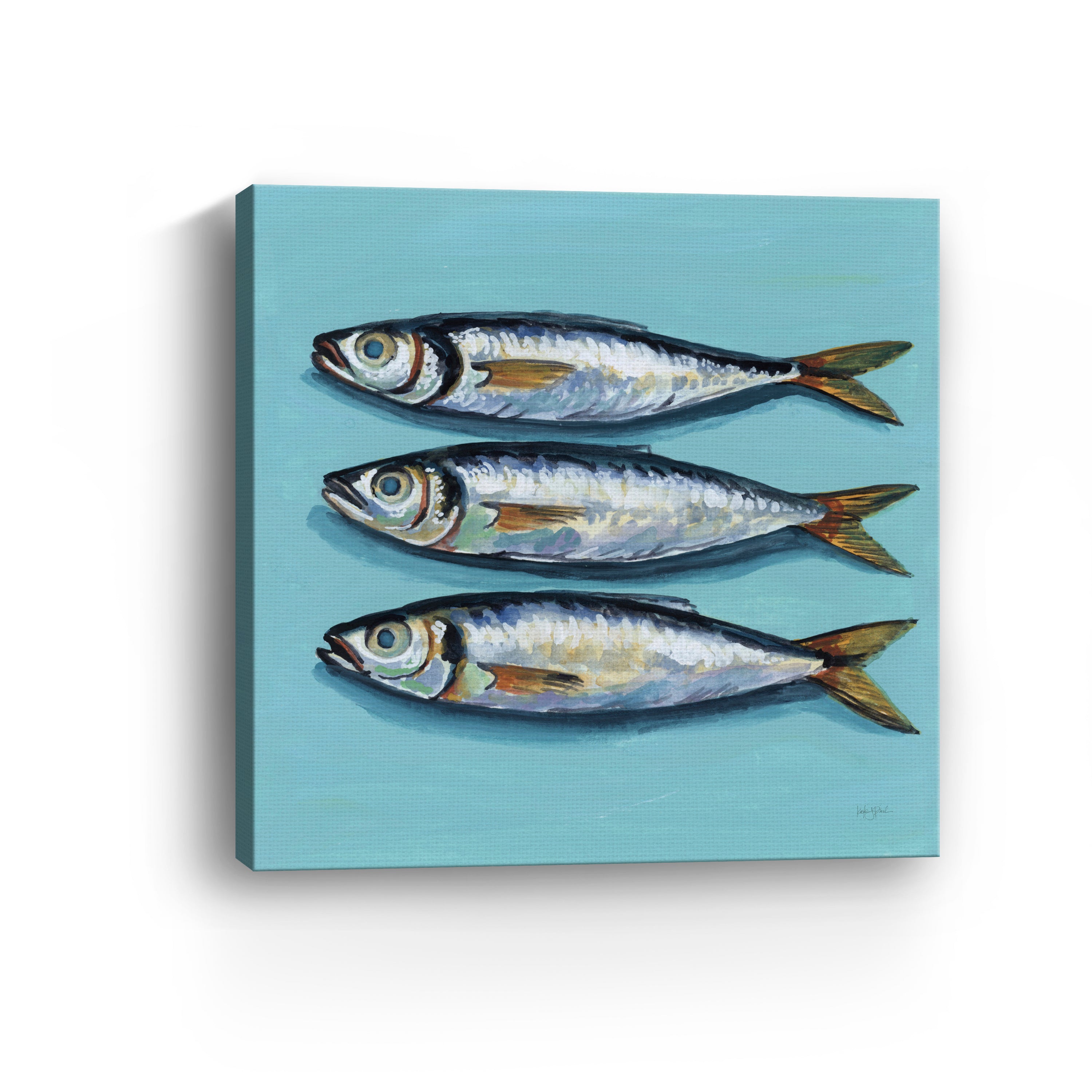 Three Little Fishies Canvas Giclee