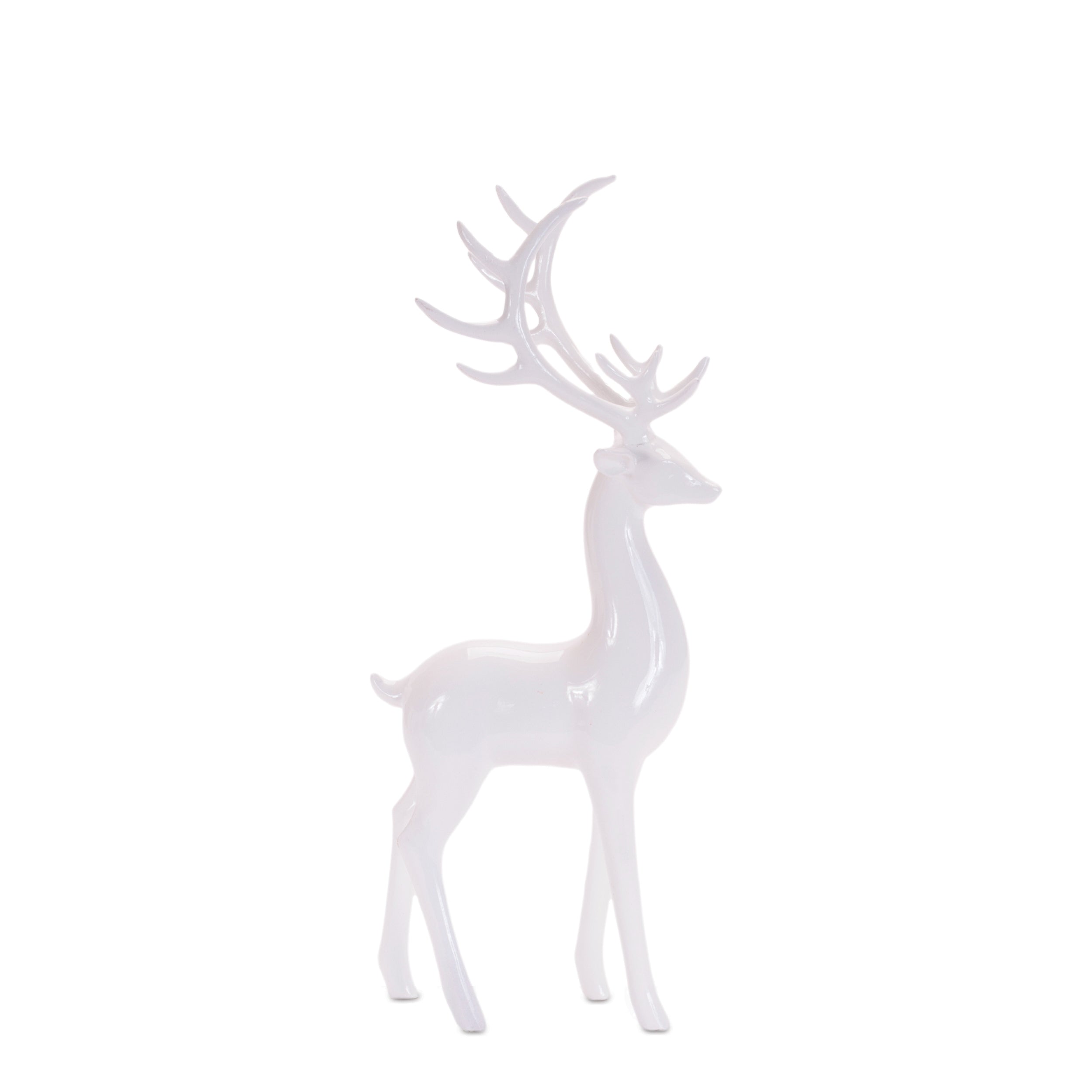 Standing Winter Deer Figurines, Set of 2