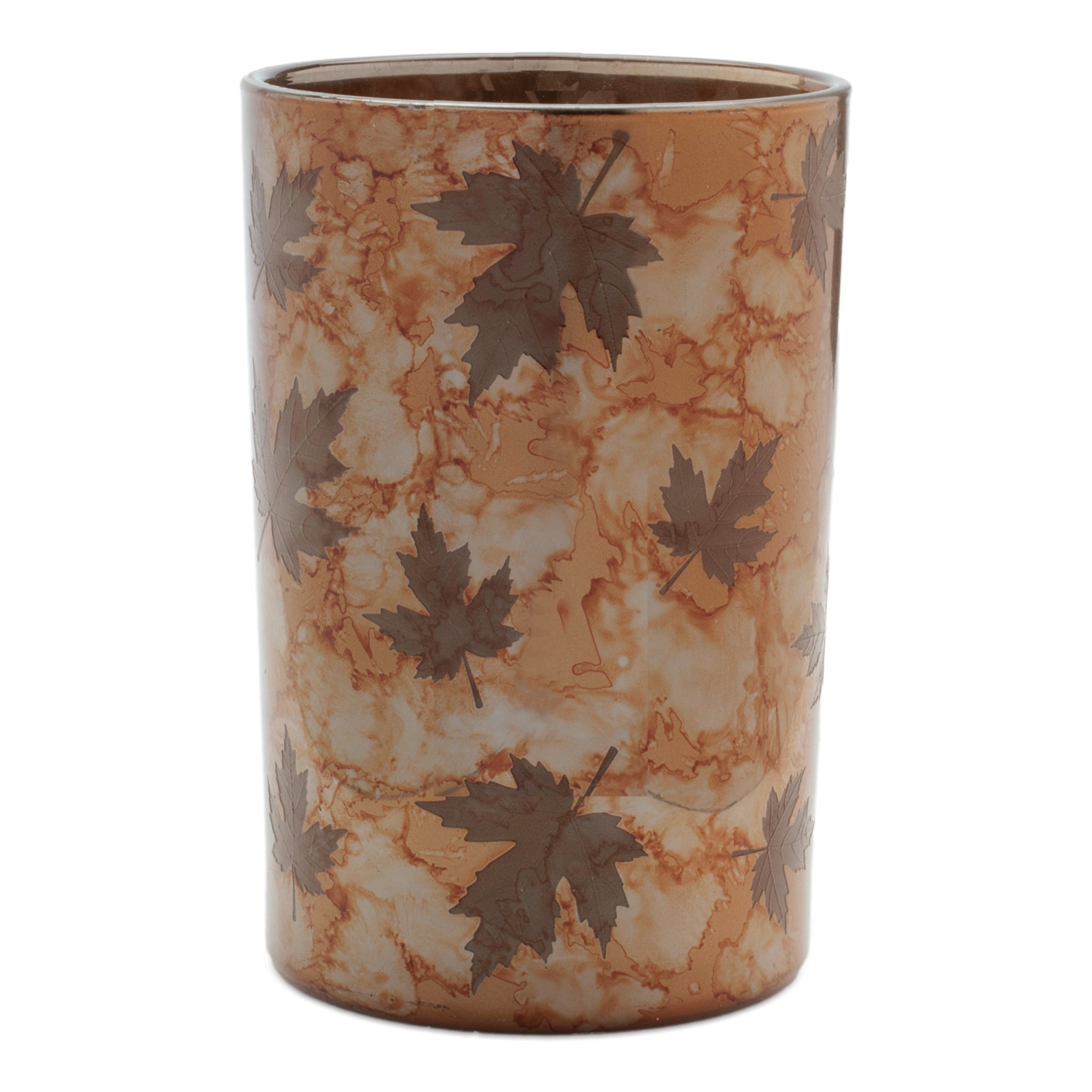 Autumn Leaf Glass Candle Holder, Set of 3