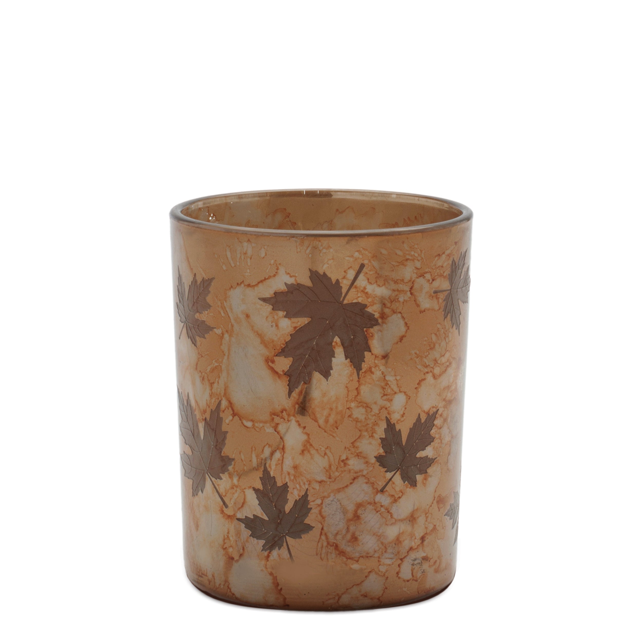 Autumn Leaf Glass Candle Holder, Set of 3
