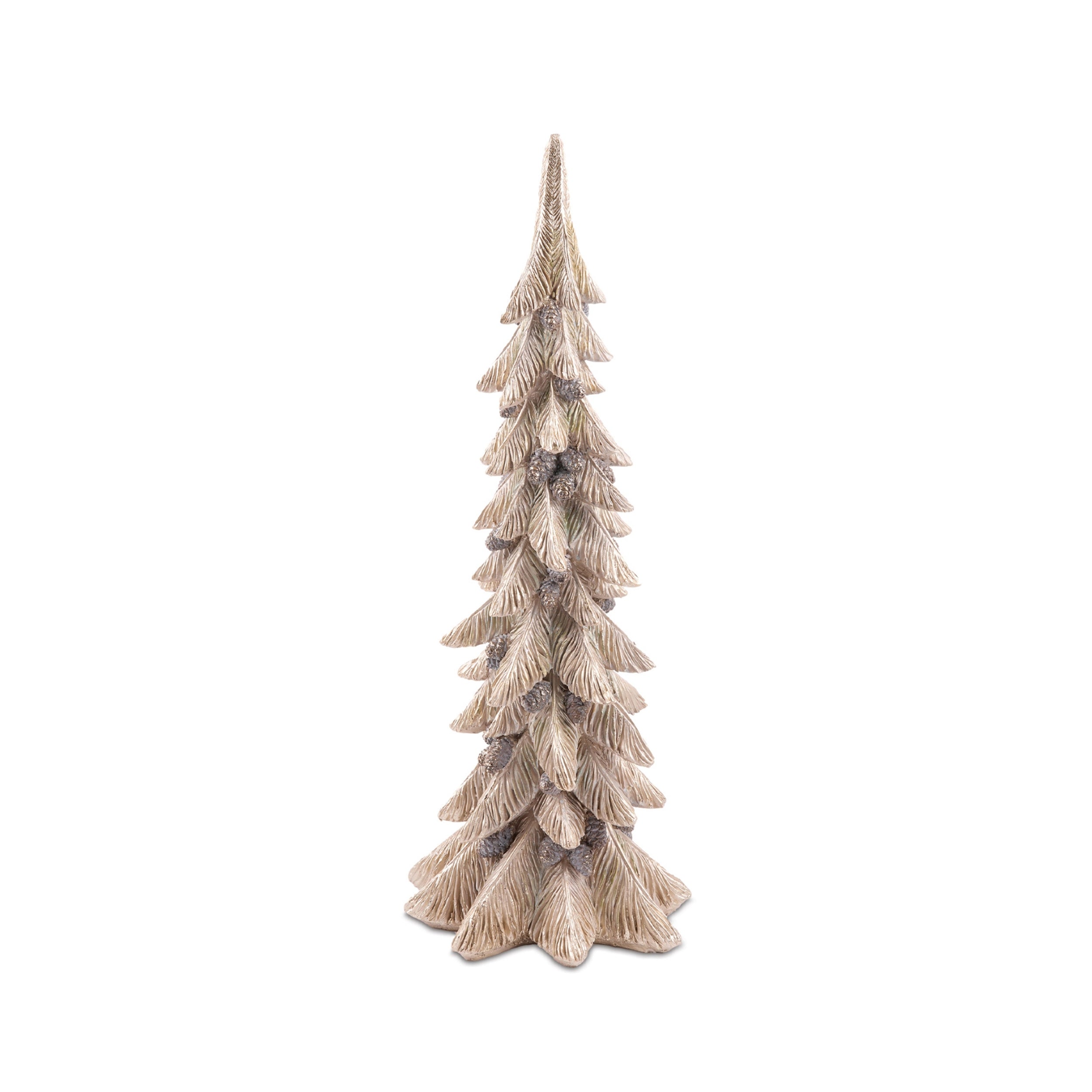 Metallic Pine Tree with Pinecones, Set of 3