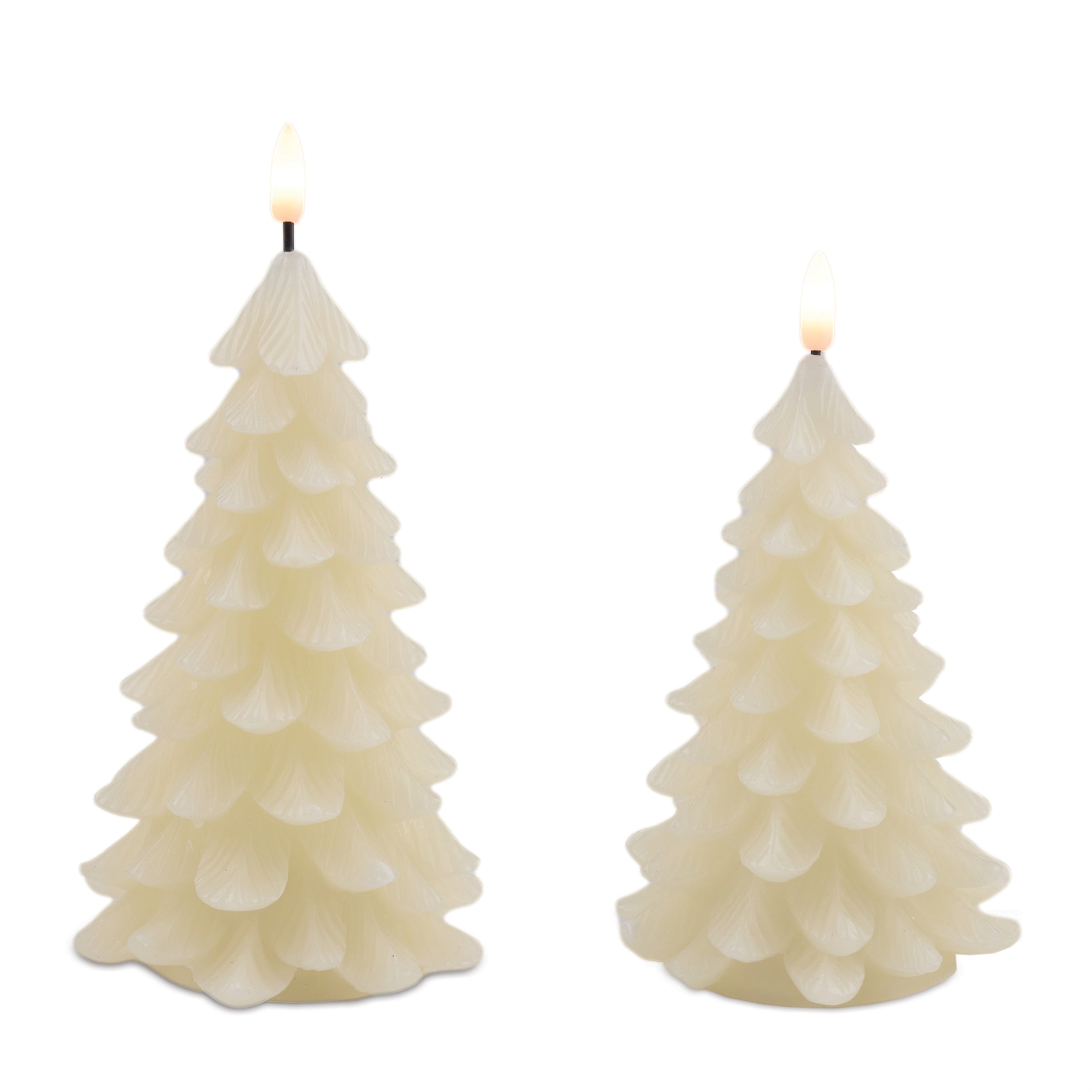LED Pine Tree Candle, Set of 2