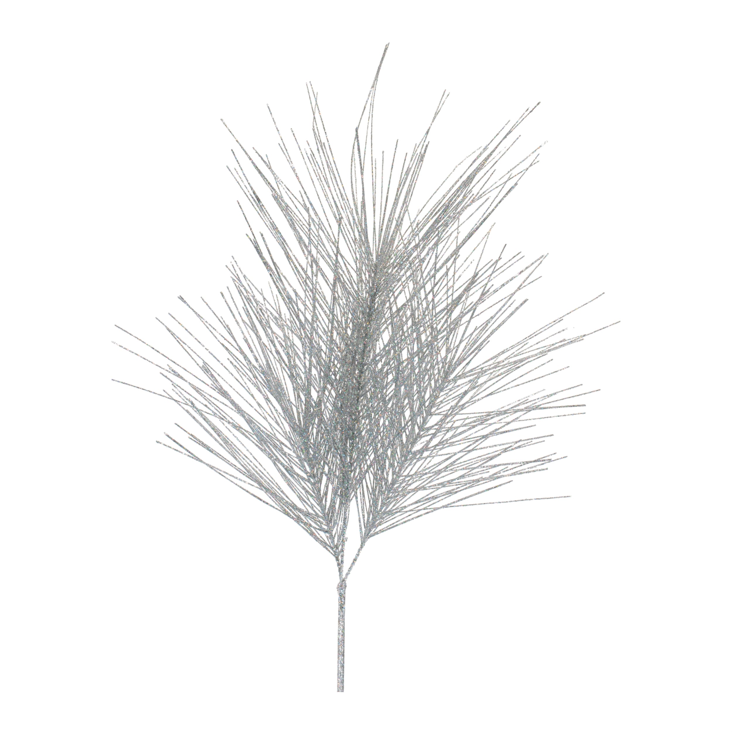 Glittered Pine Spray, Set of 4