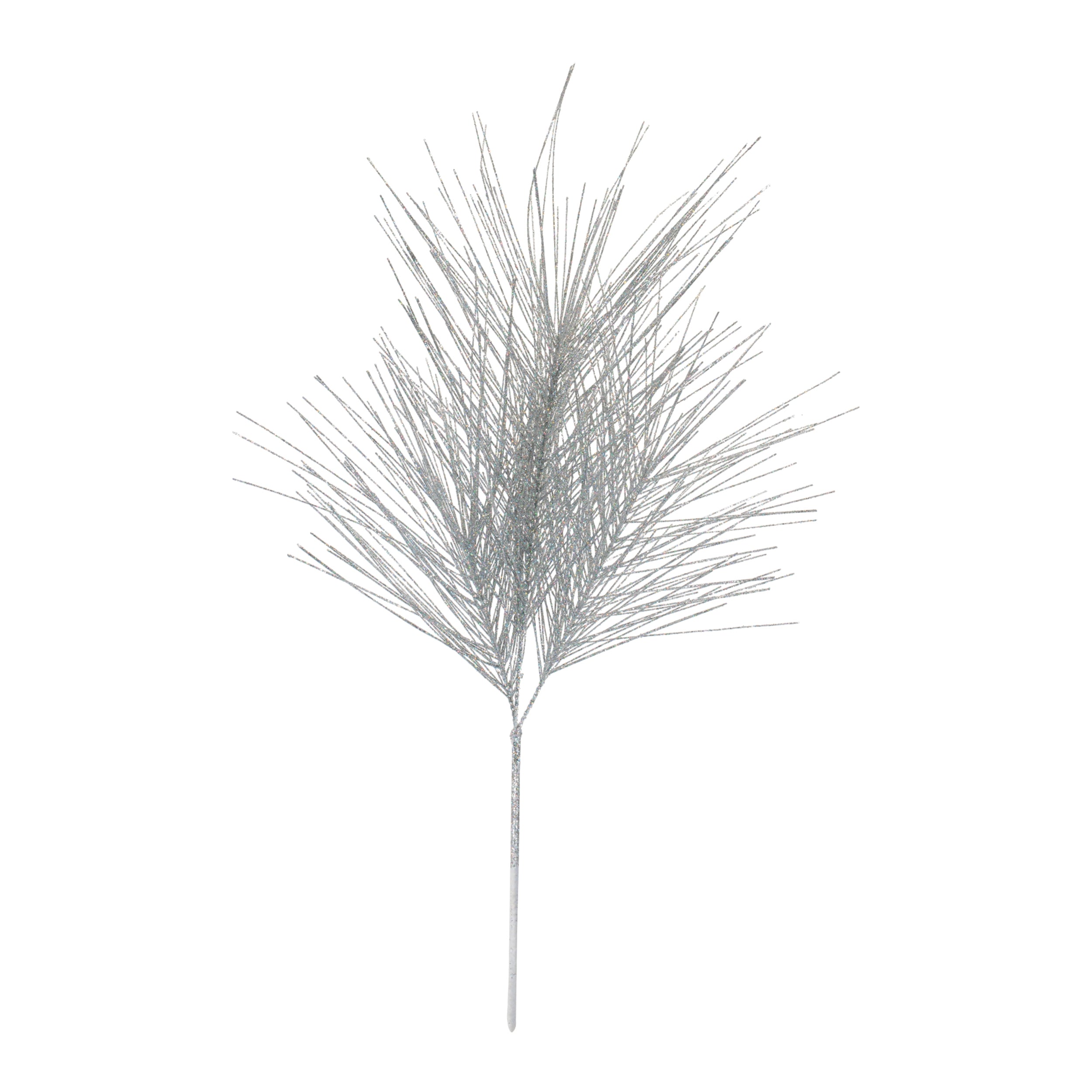 Glittered Pine Spray, Set of 4
