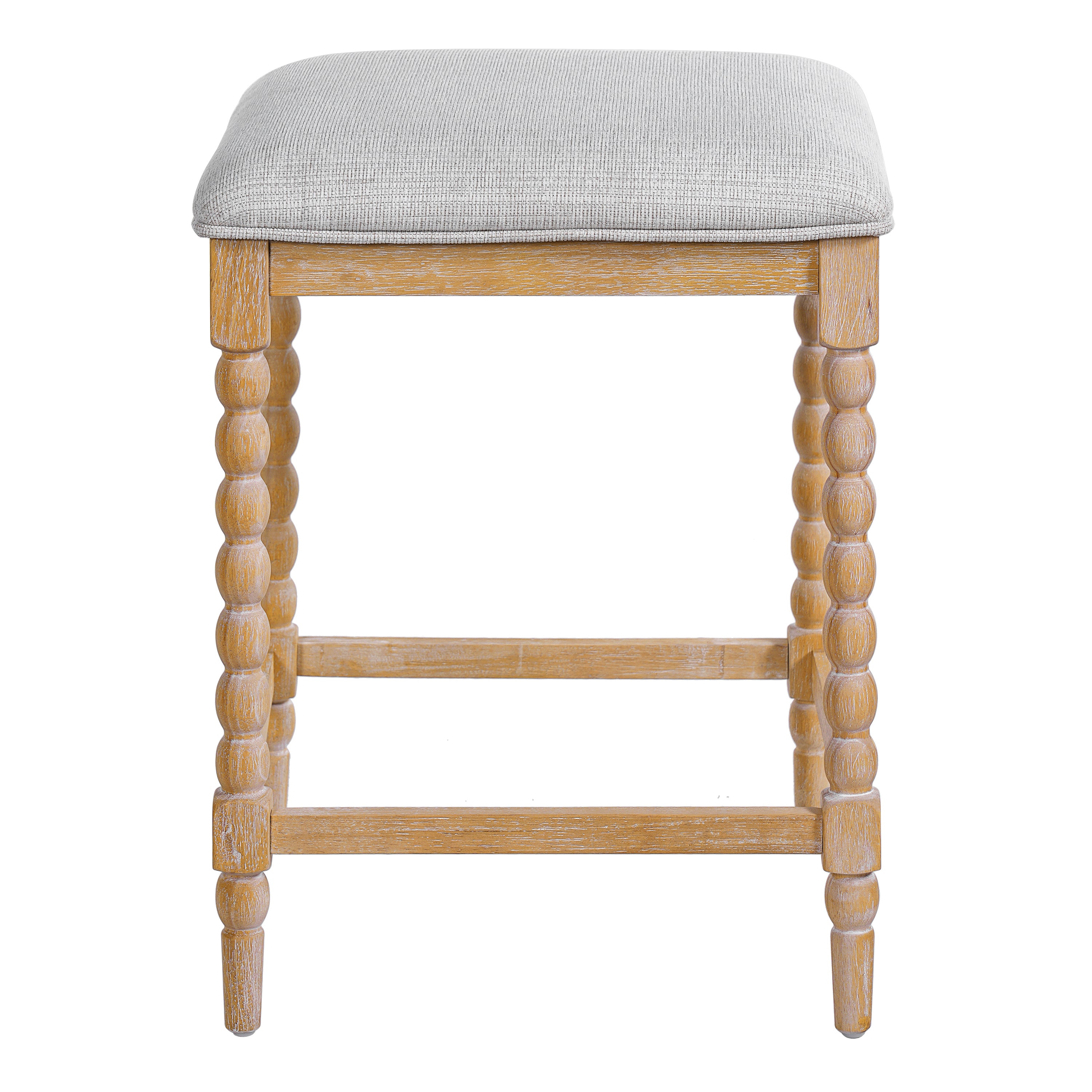 French Country Backless Bobbin Leg Counter Stool
