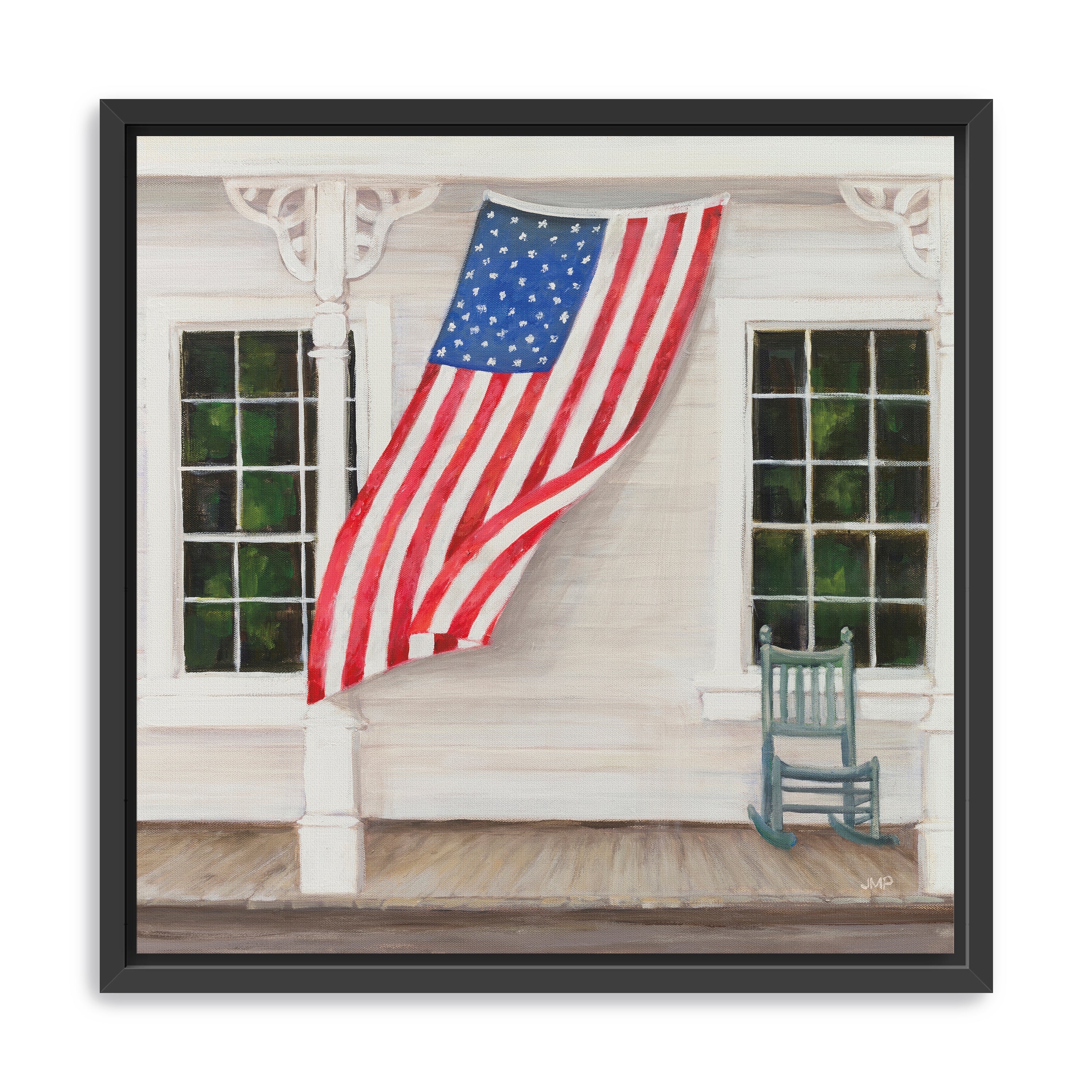 American Porch Crop Canvas Giclee
