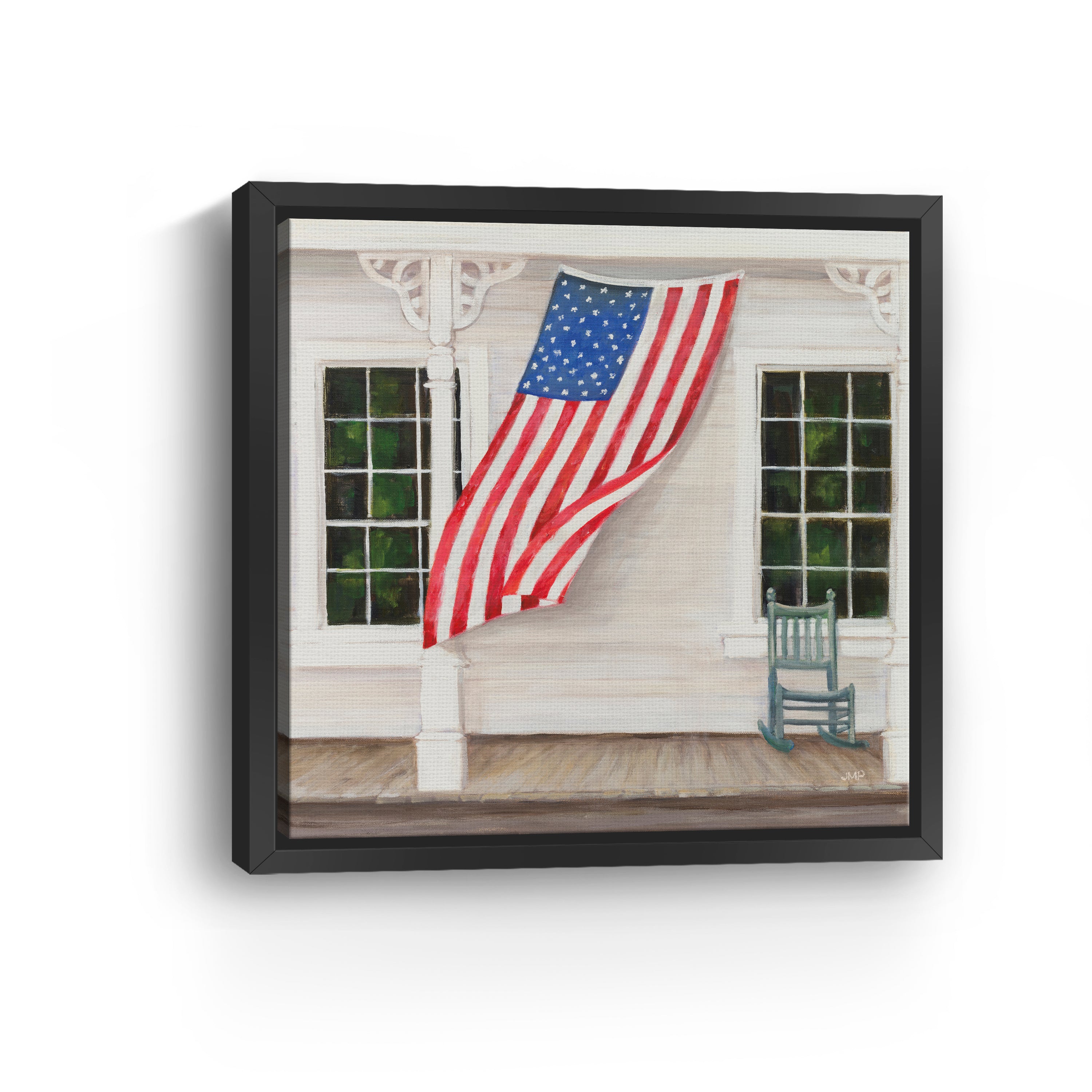 American Porch Crop Canvas Giclee