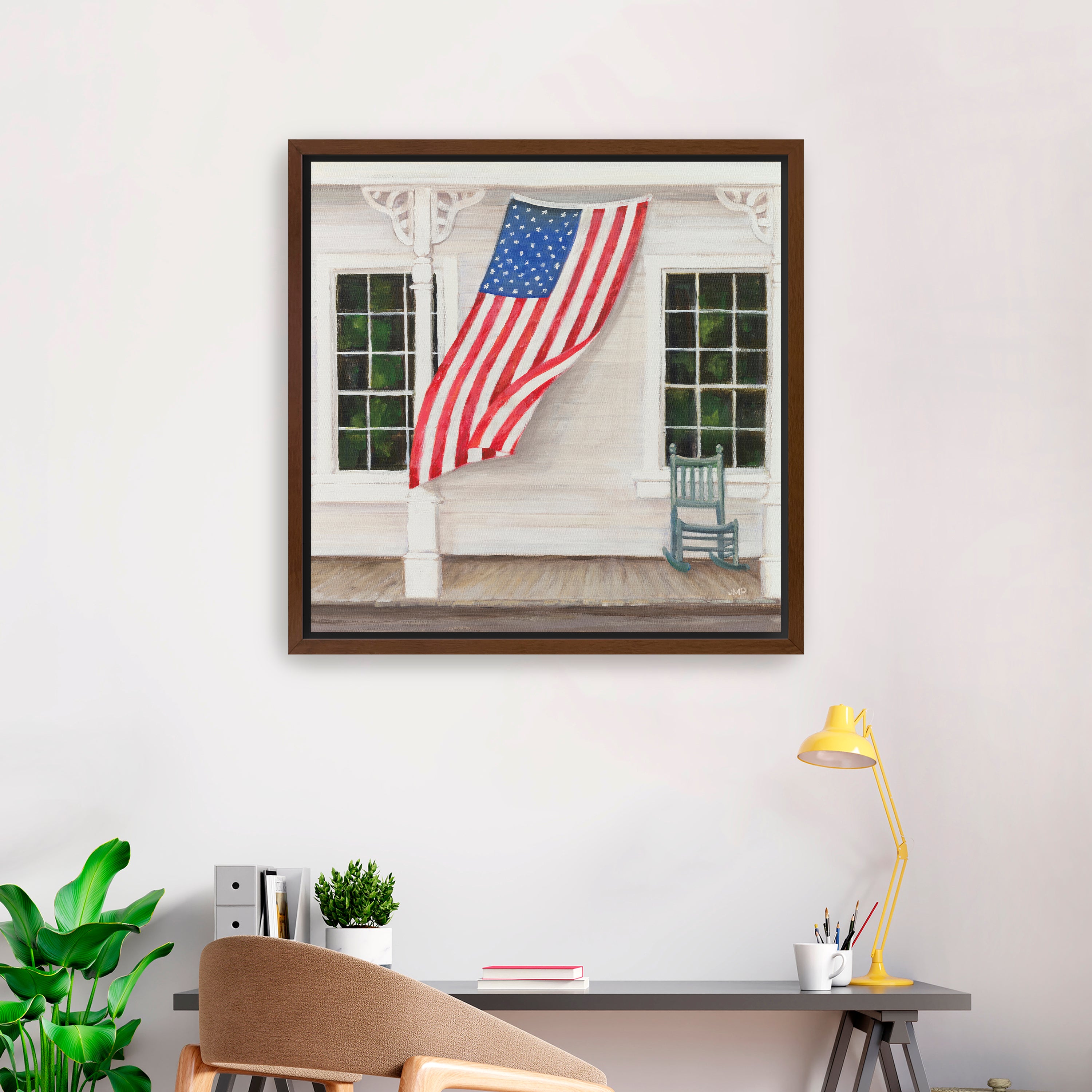 American Porch Crop Canvas Giclee
