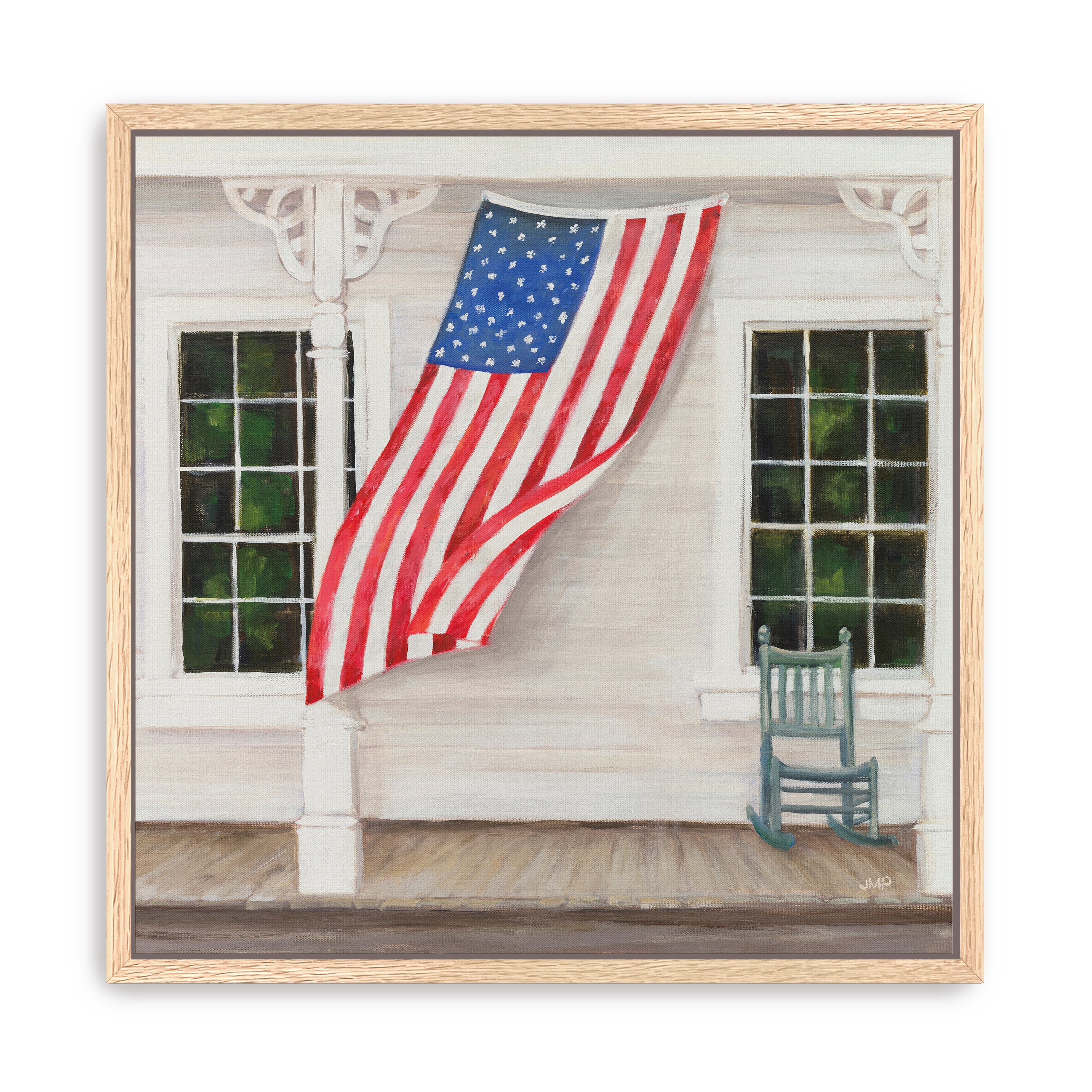 American Porch Crop Canvas Giclee