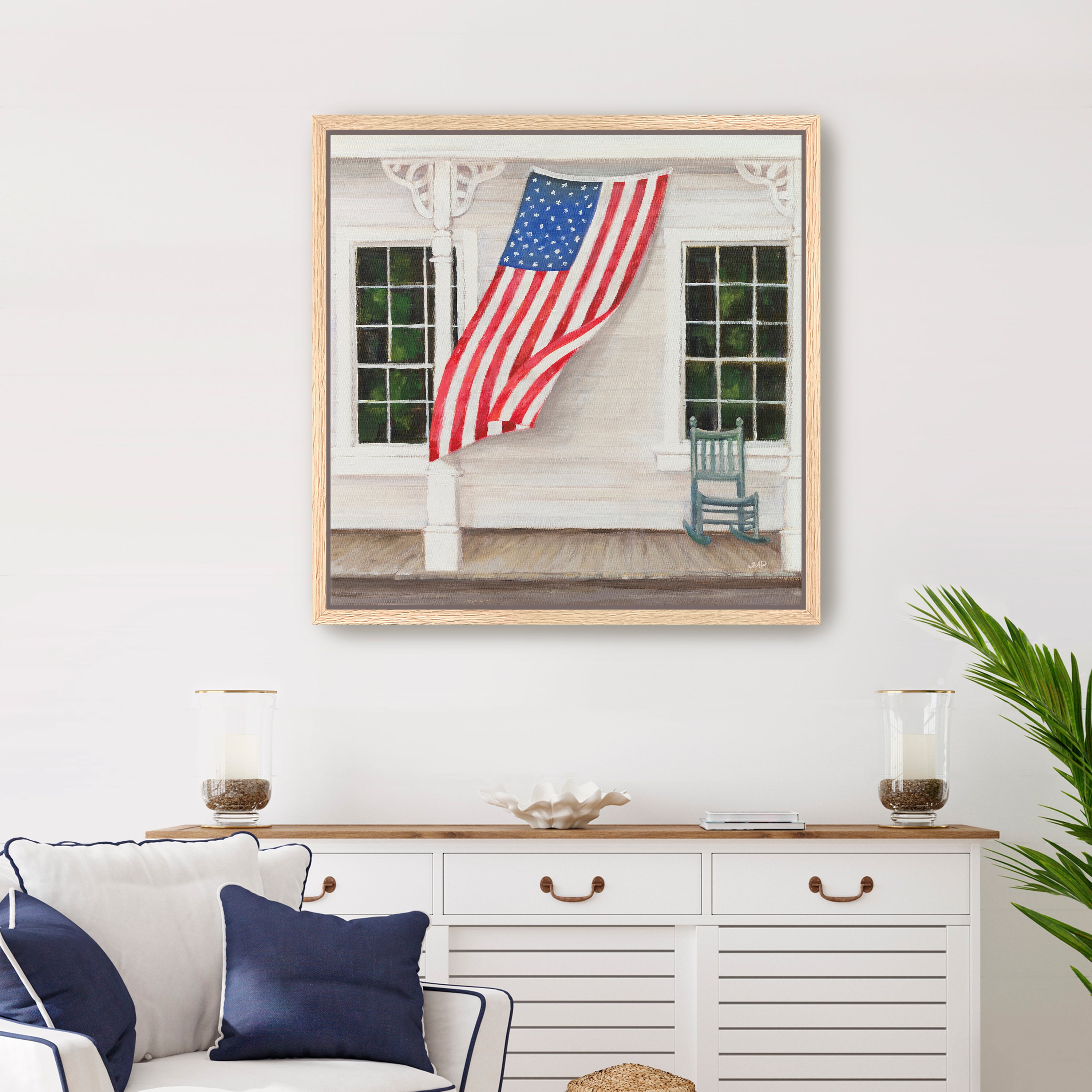 American Porch Crop Canvas Giclee