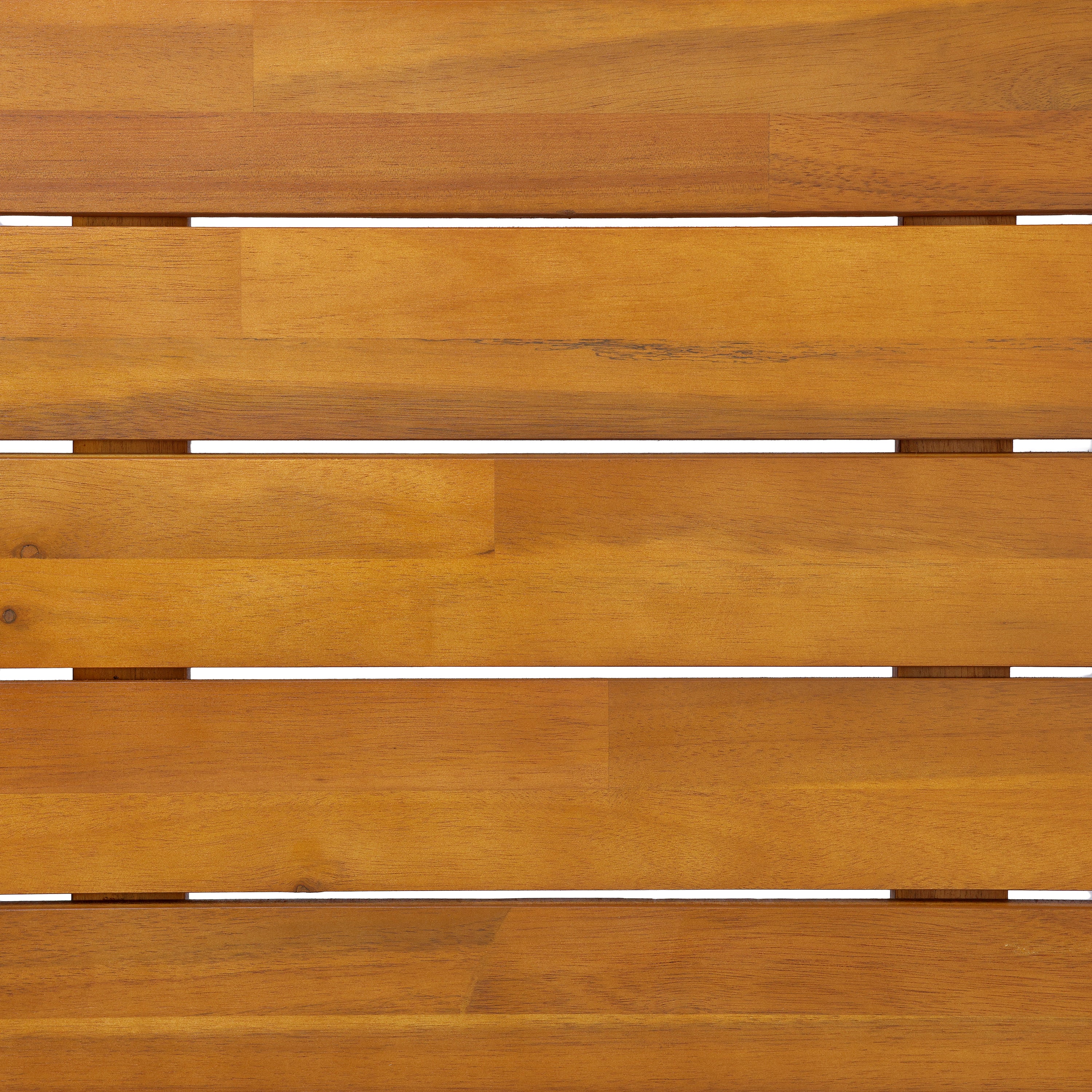 70" Oval Acacia Wood Outdoor Dining Table with Slatted Top, Weathered Finish,Teak finish