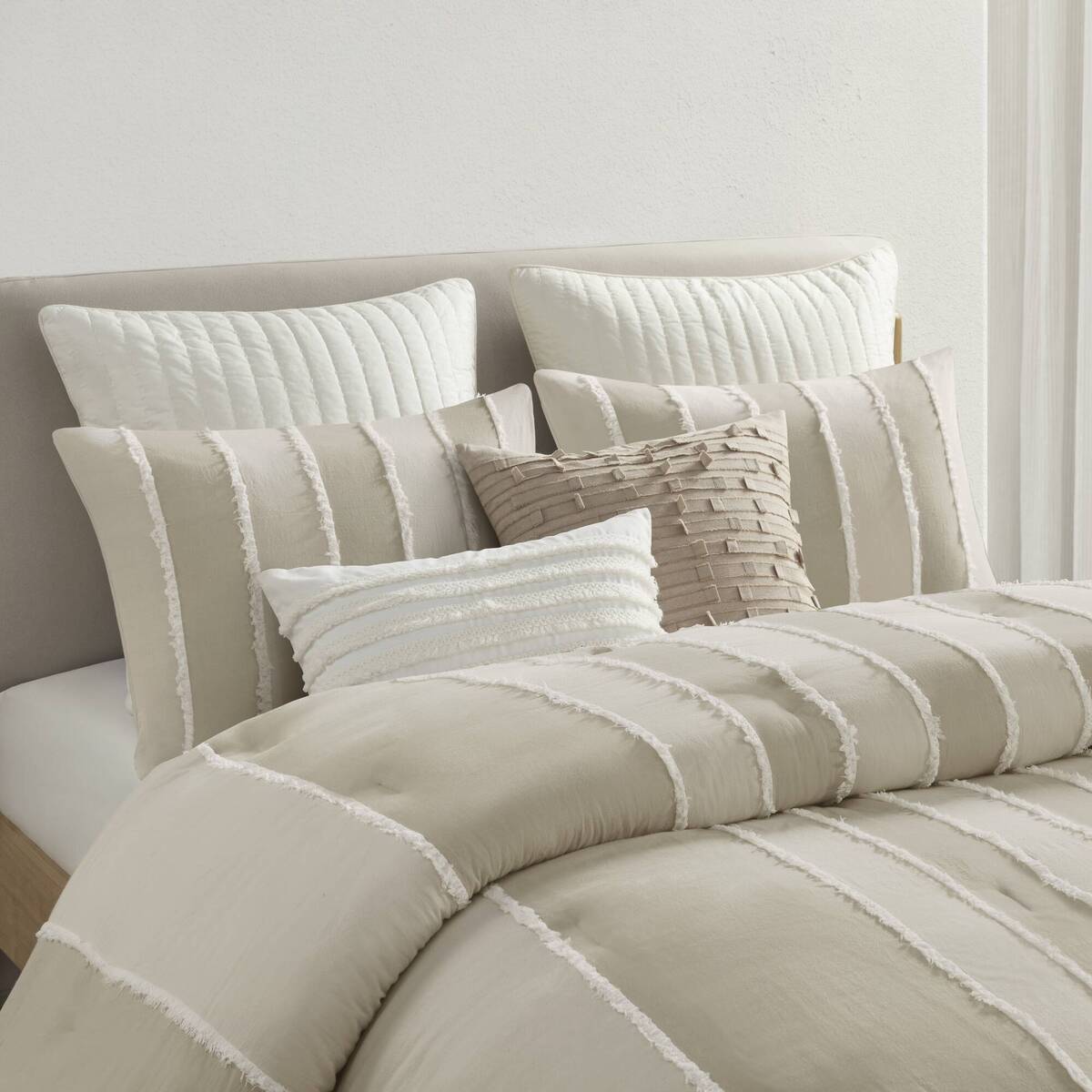 3-Piece Striped Cotton Comforter Set