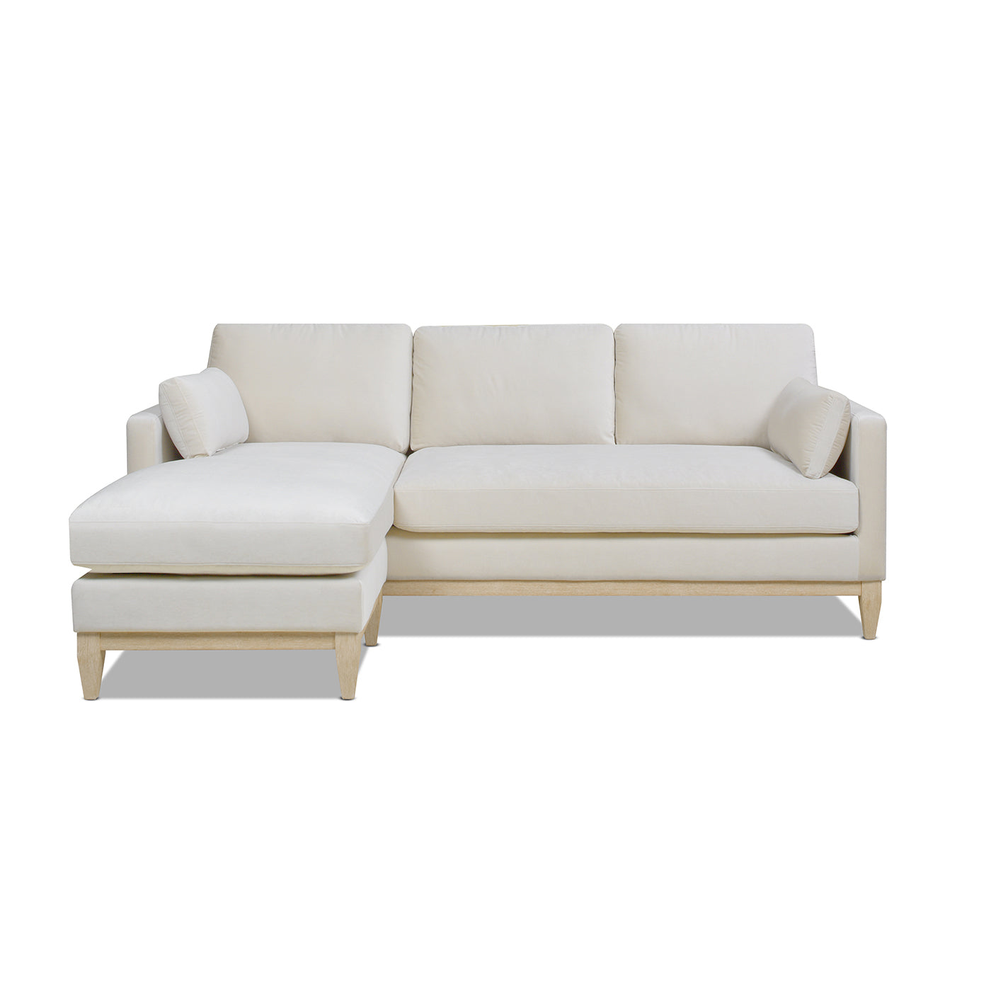 Knox 89' Velvet Modern Farmhouse Reversible Chaise Sectional Sofa