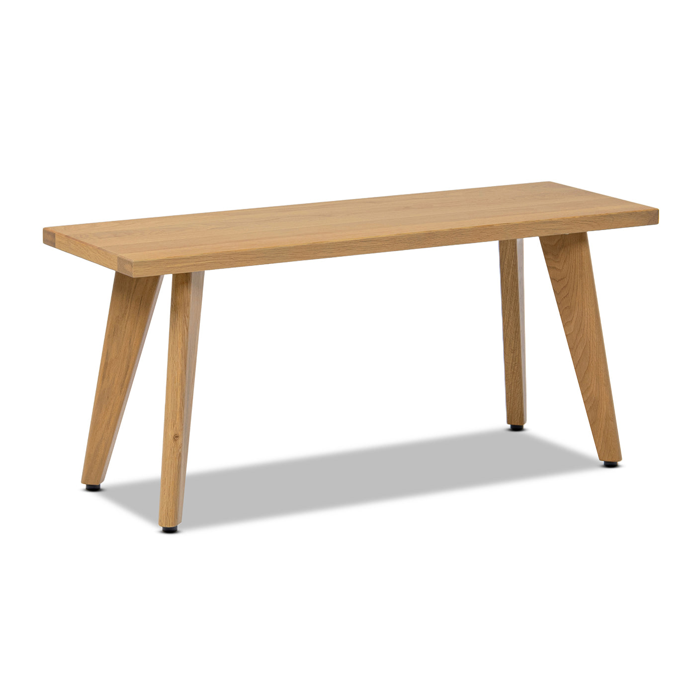 Capri 41.5" Solid Red Oak Wood Bench