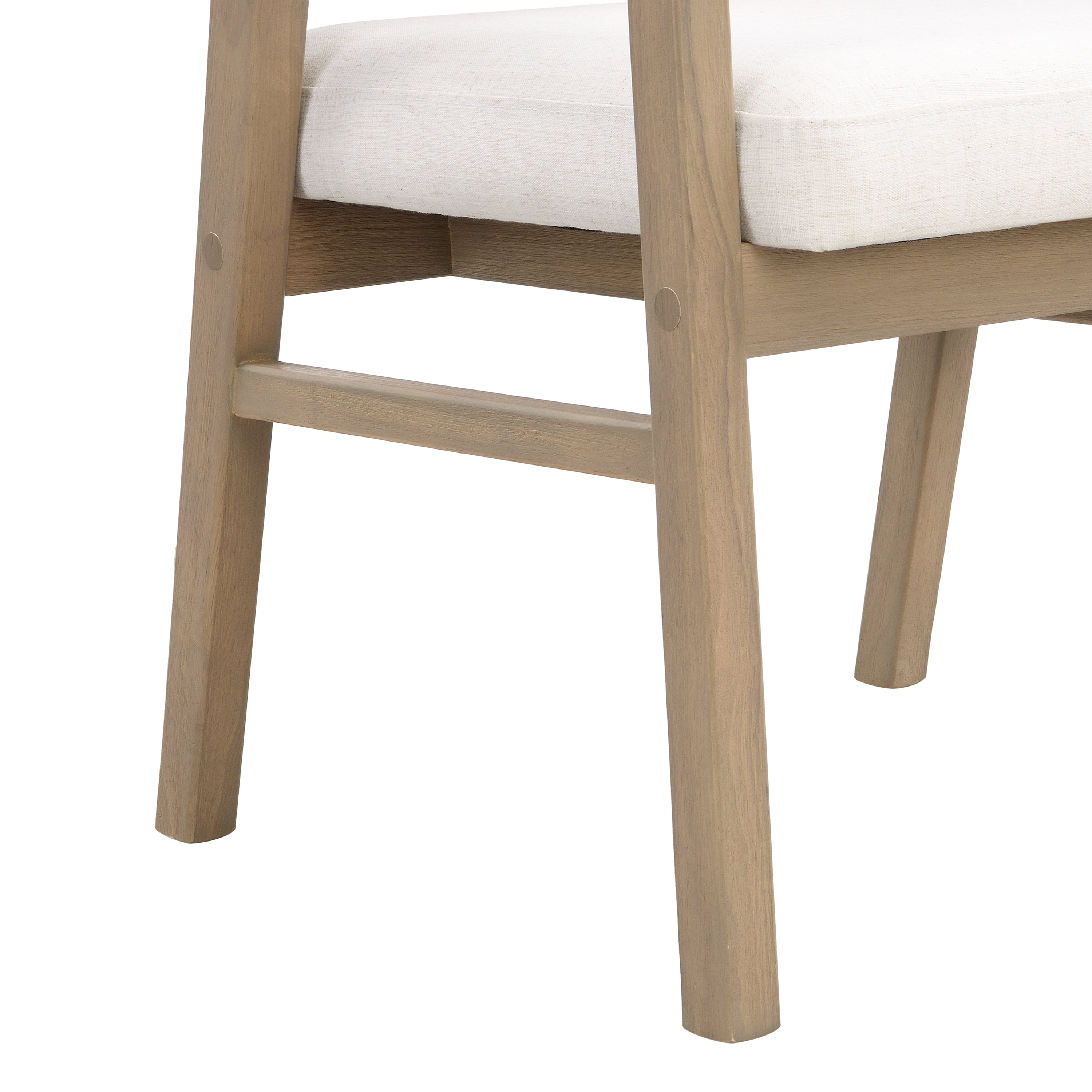 Briarwood 7-Piece Wood Upholstered Dining Set with Rattan Back Chairs