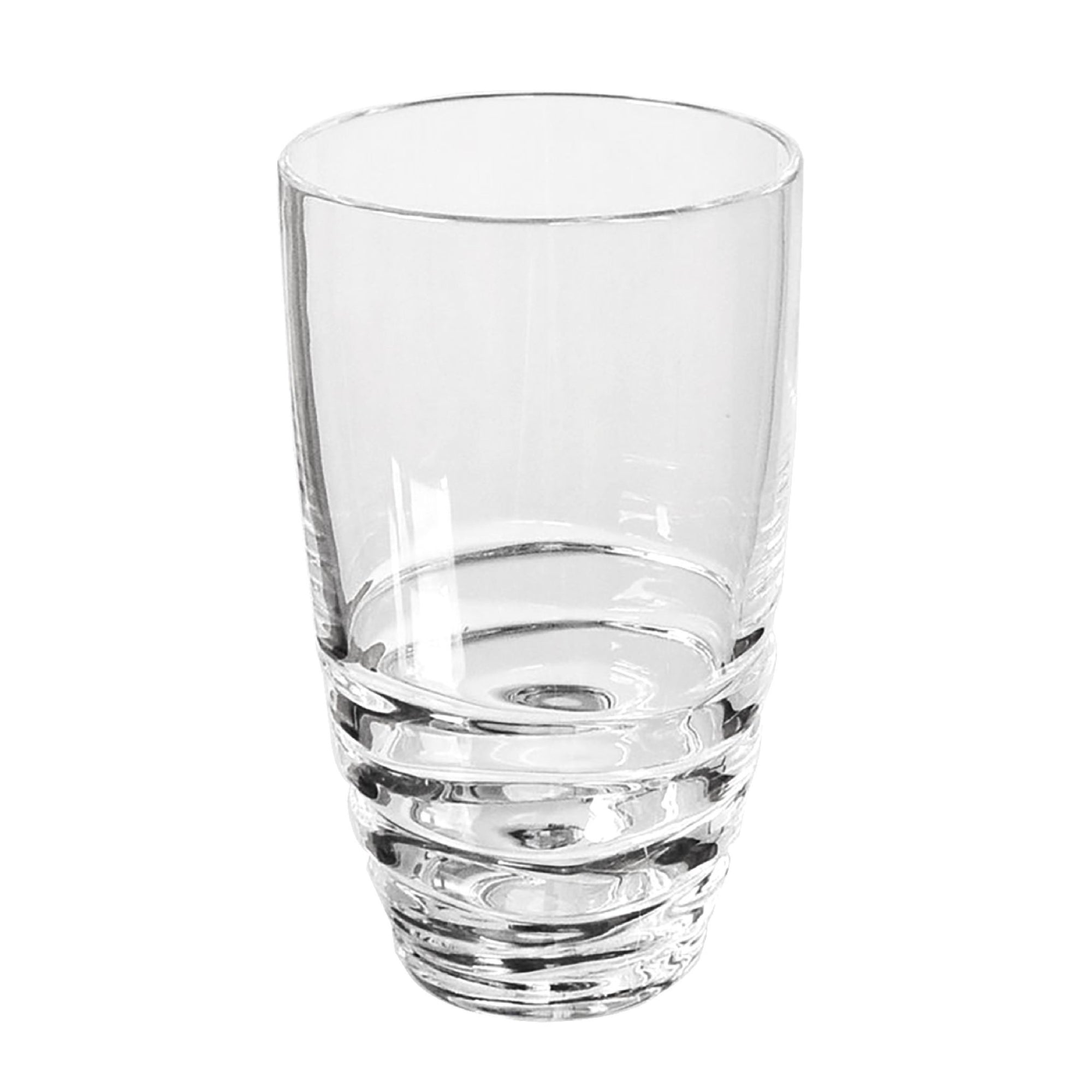 Leading Ware Swirl Acrylic Glasses Drinking Set of 4, BPA Free, Hi Ball Water Tumblers, 20oz, Clear