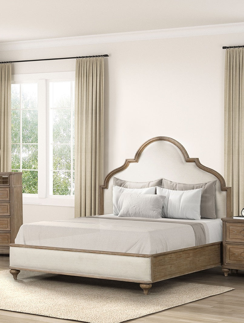 Rustic Oak 3pc Bedroom Set with 2 Nightstands
