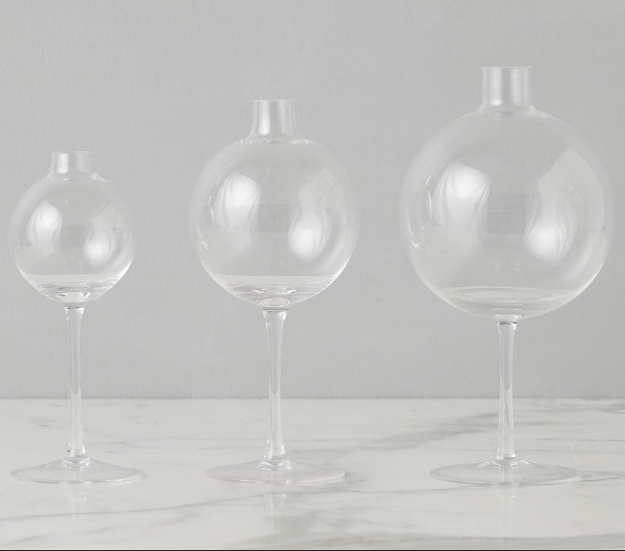 Clear Wine Glass Vase