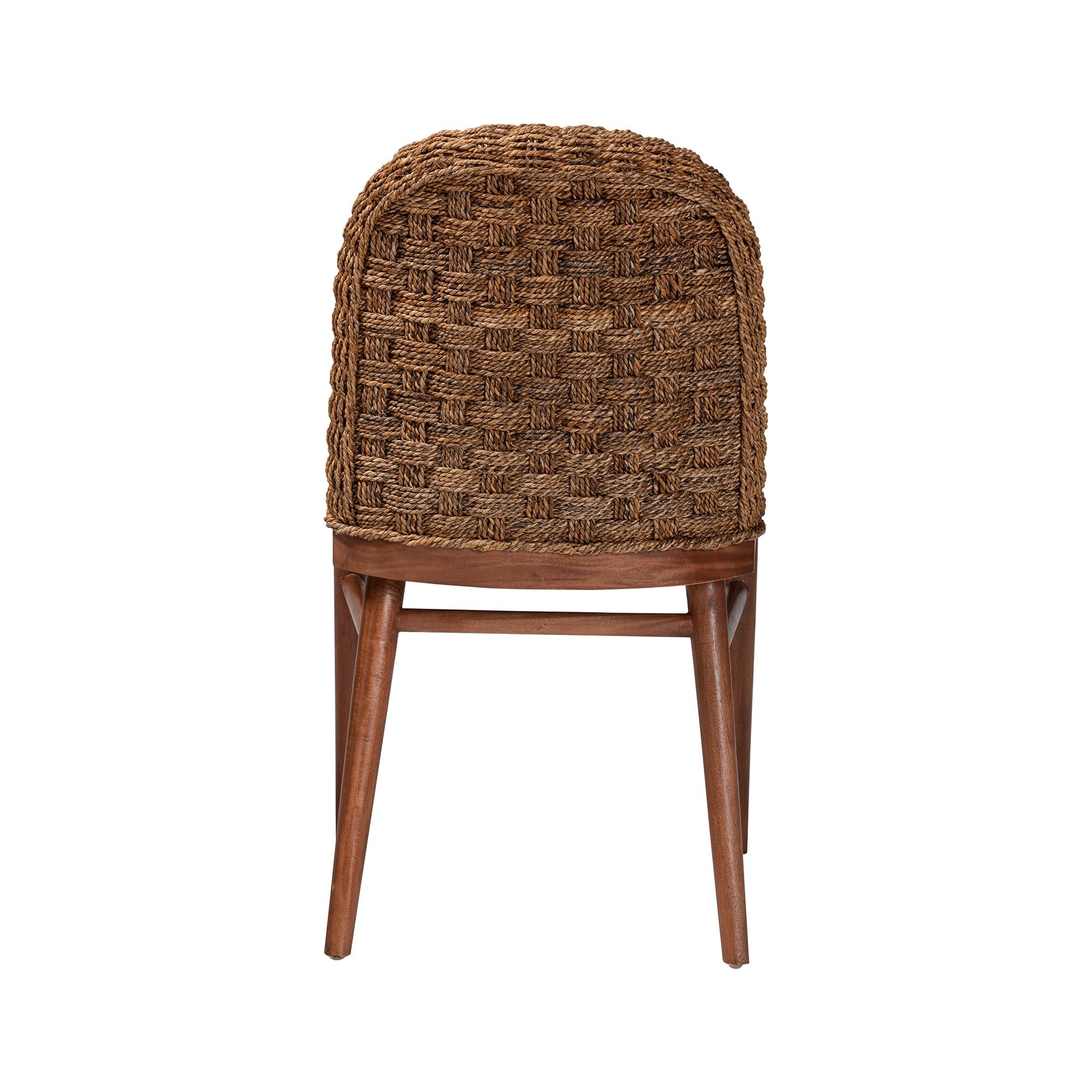Lulu Wood and Seagrass Dining Chair