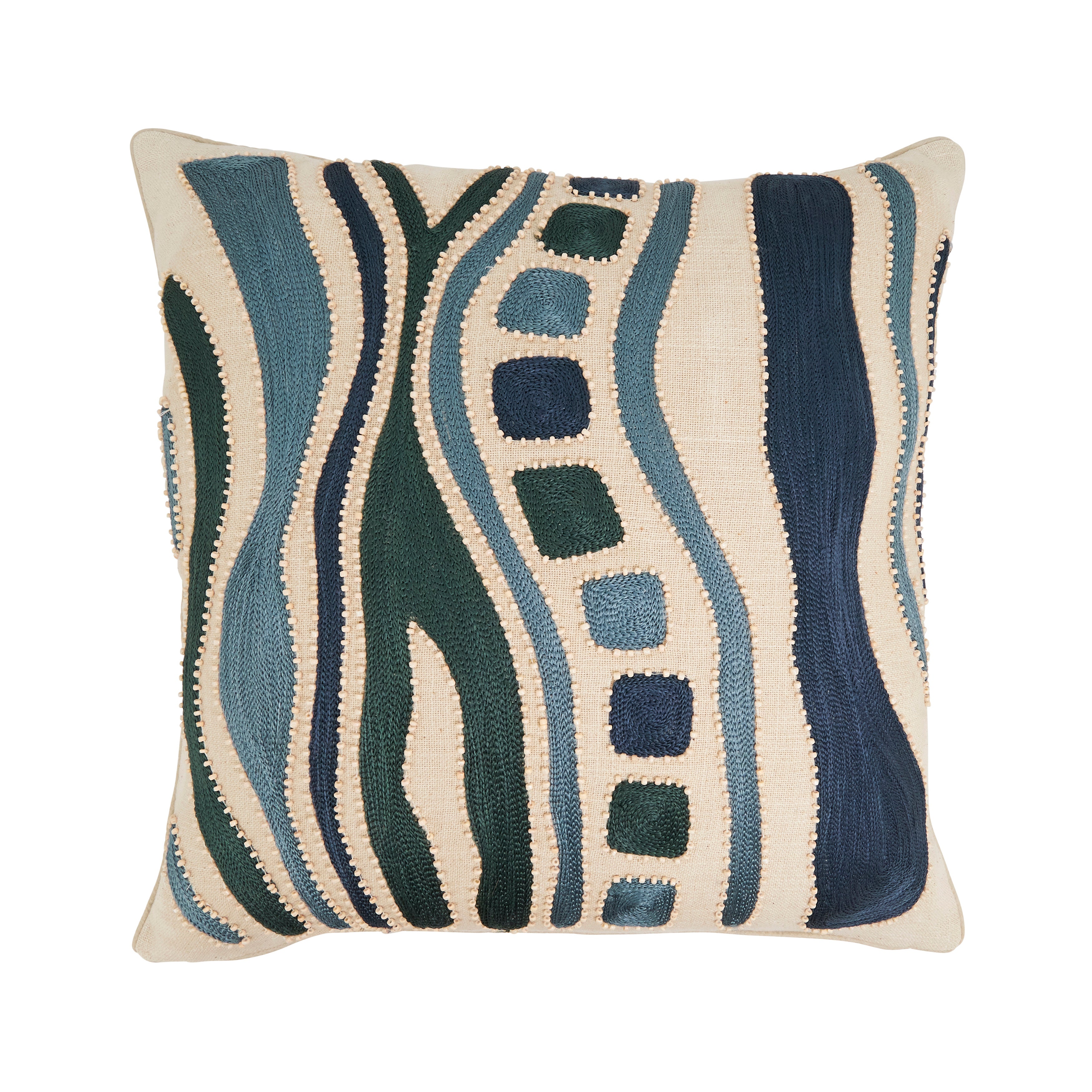 Beautifully Embroidered Poly Filled Pillow