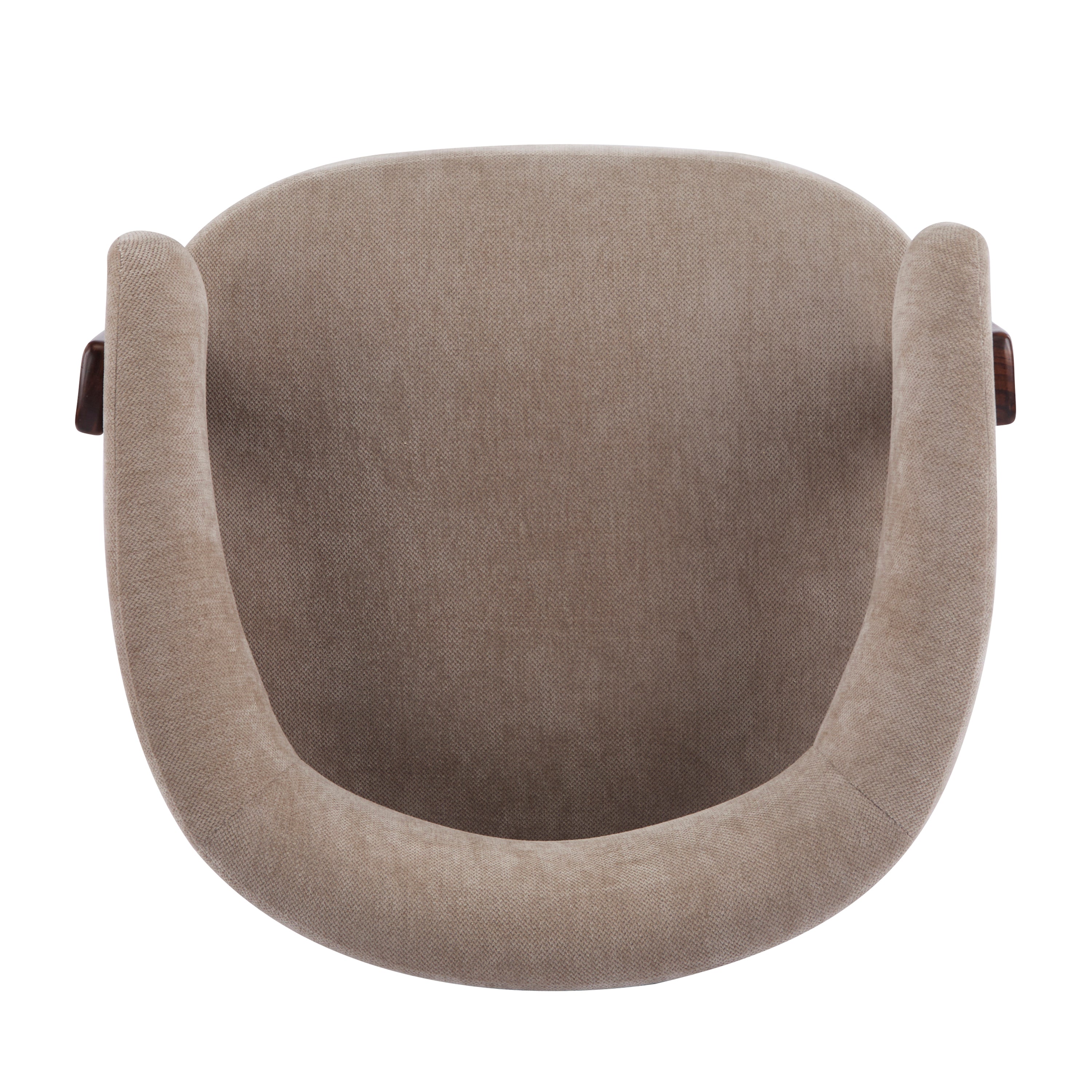 Modern Open-Back Accent Chair with Wooden Frame