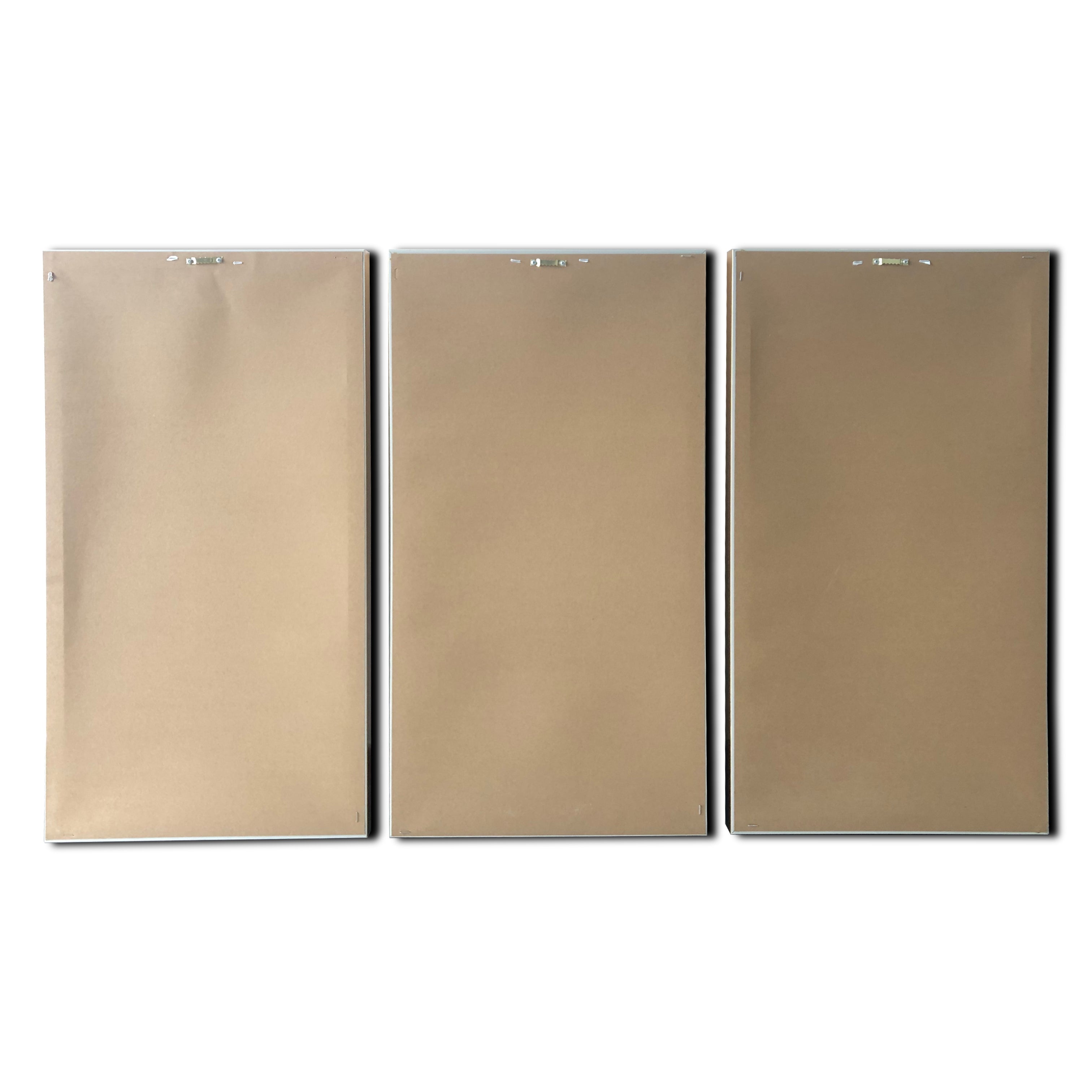 Abstract Turquoise Regalite 3-Piece Gold Framed Canvas Wall Art