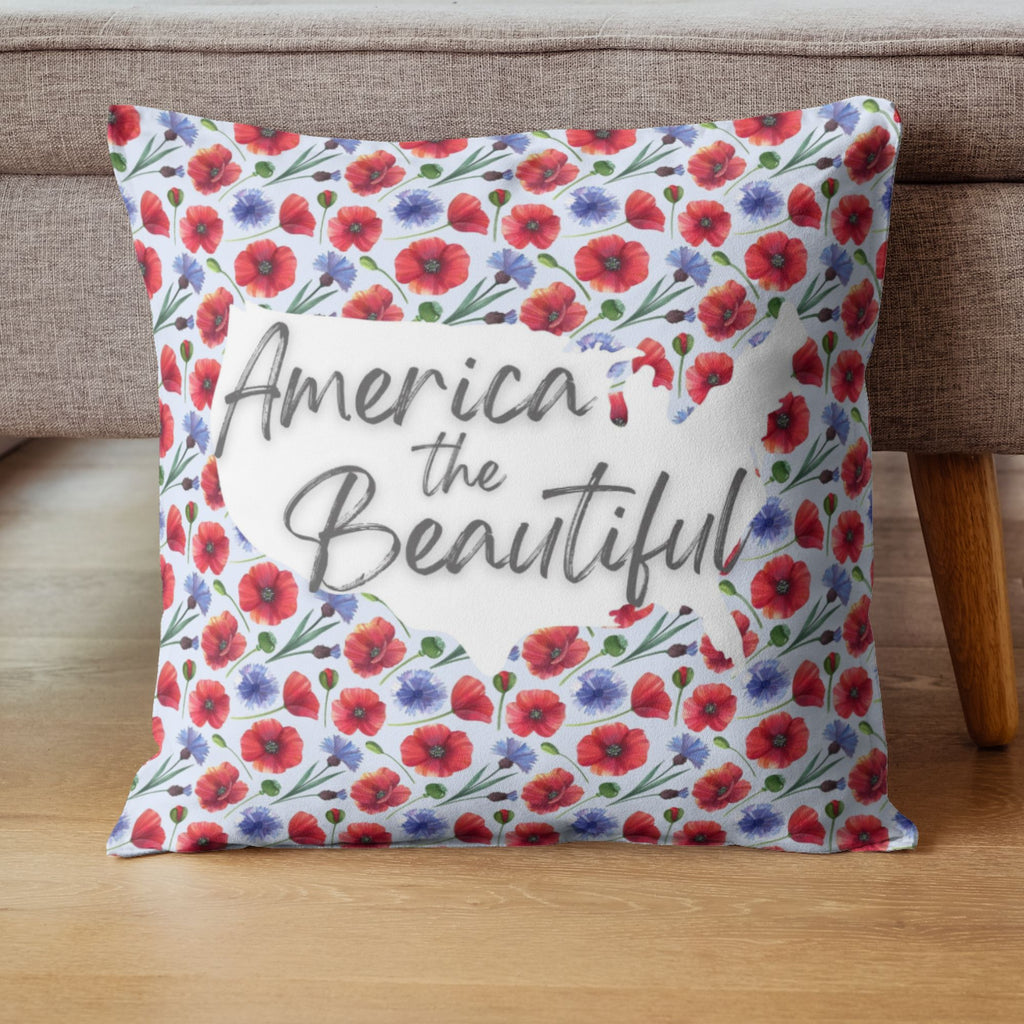 America the Beautiful Square Pillow