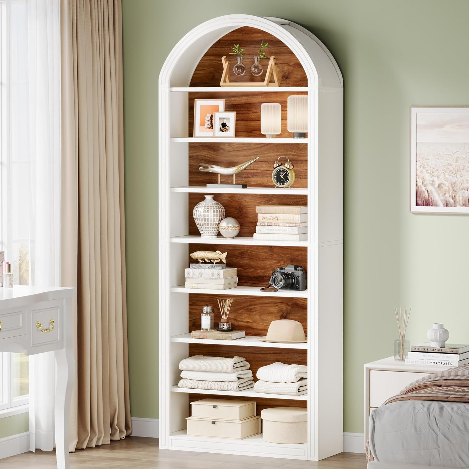 2-Tone Arched Open Display Shelving Unit