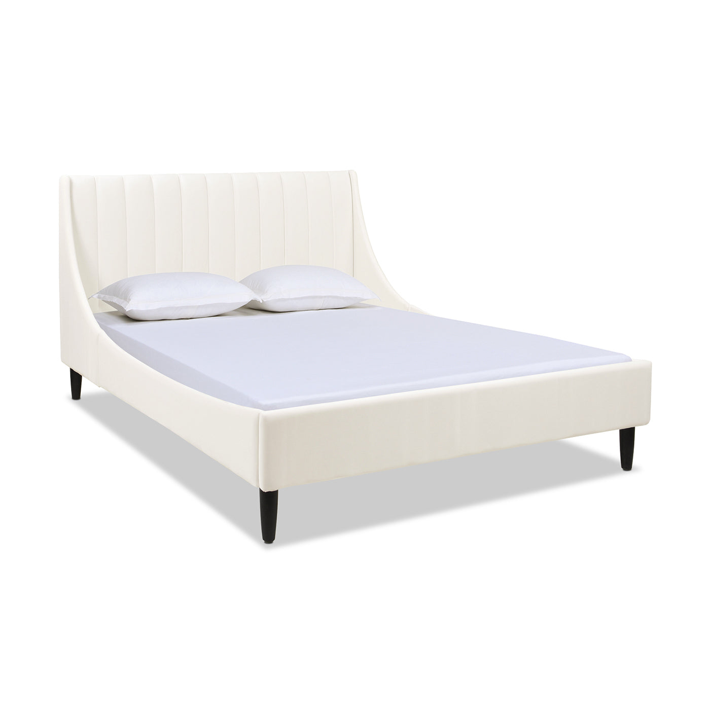 Asphodel Upholstered Platform Bed with Channel Tufted Headboard