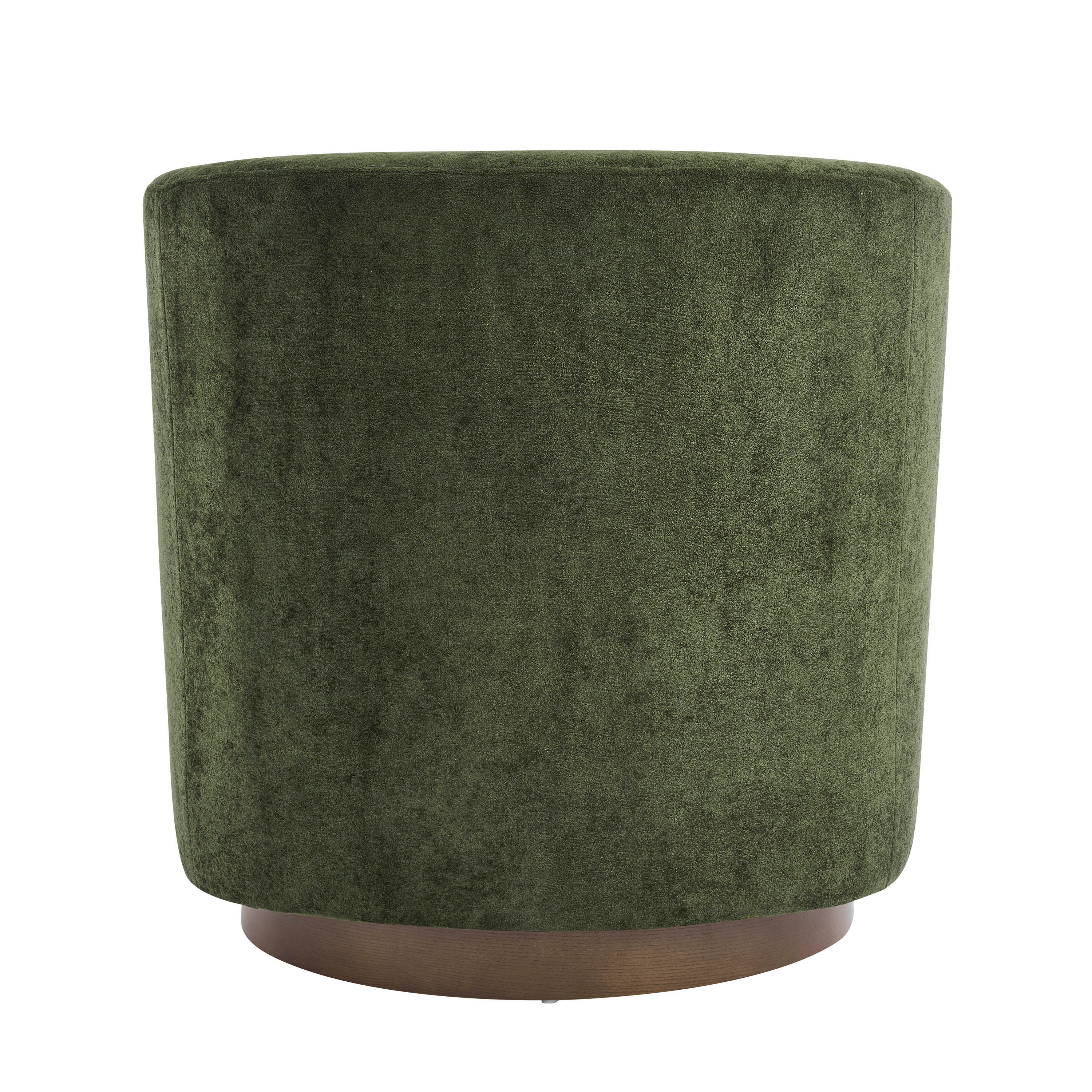 Wooden Base Swivel Accent Chair
