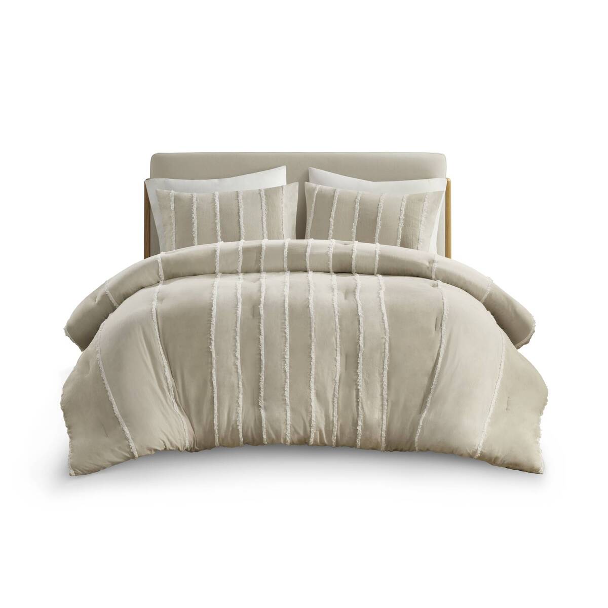 3-Piece Striped Cotton Comforter Set