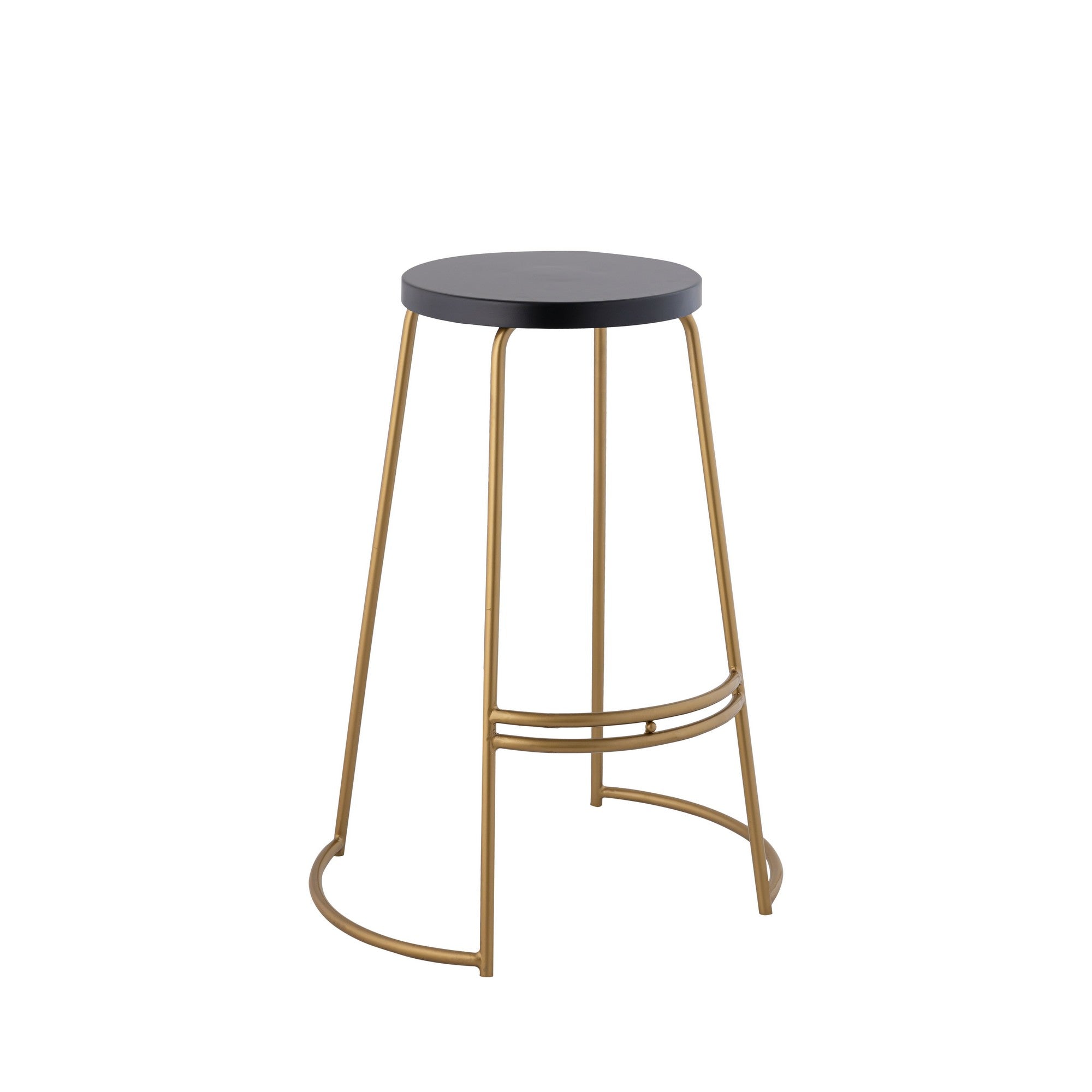 Hula Modern Designer Iron Curved Backless Bar Stool