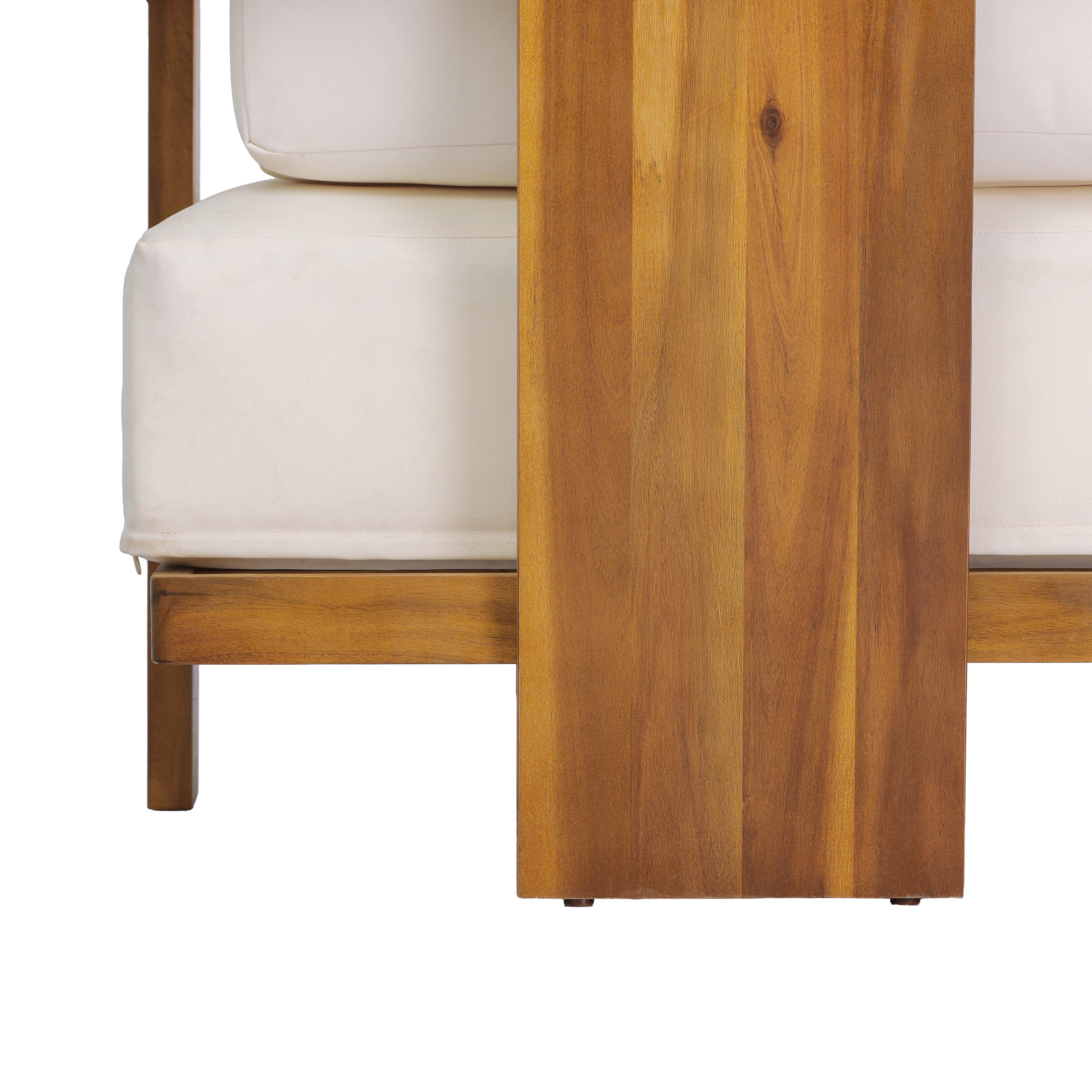 Kanso Acacia Wood Outdoor Patio Loveseat and Coffee Table