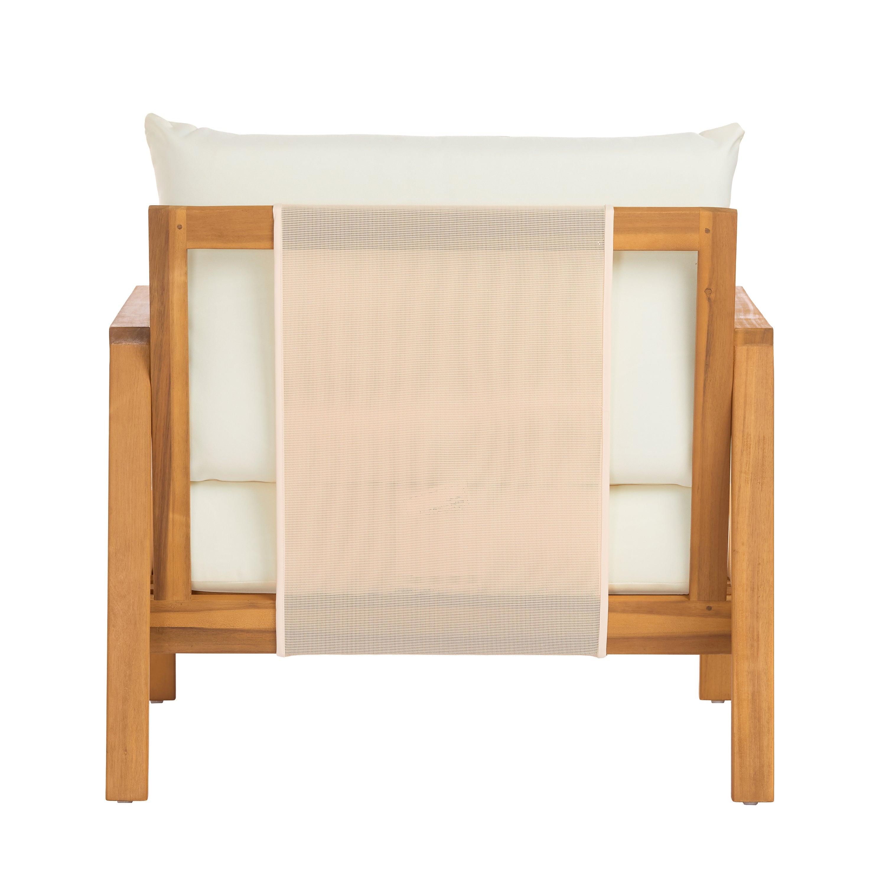 Khali Outdoor Club Chair with Acacia Wood Frame